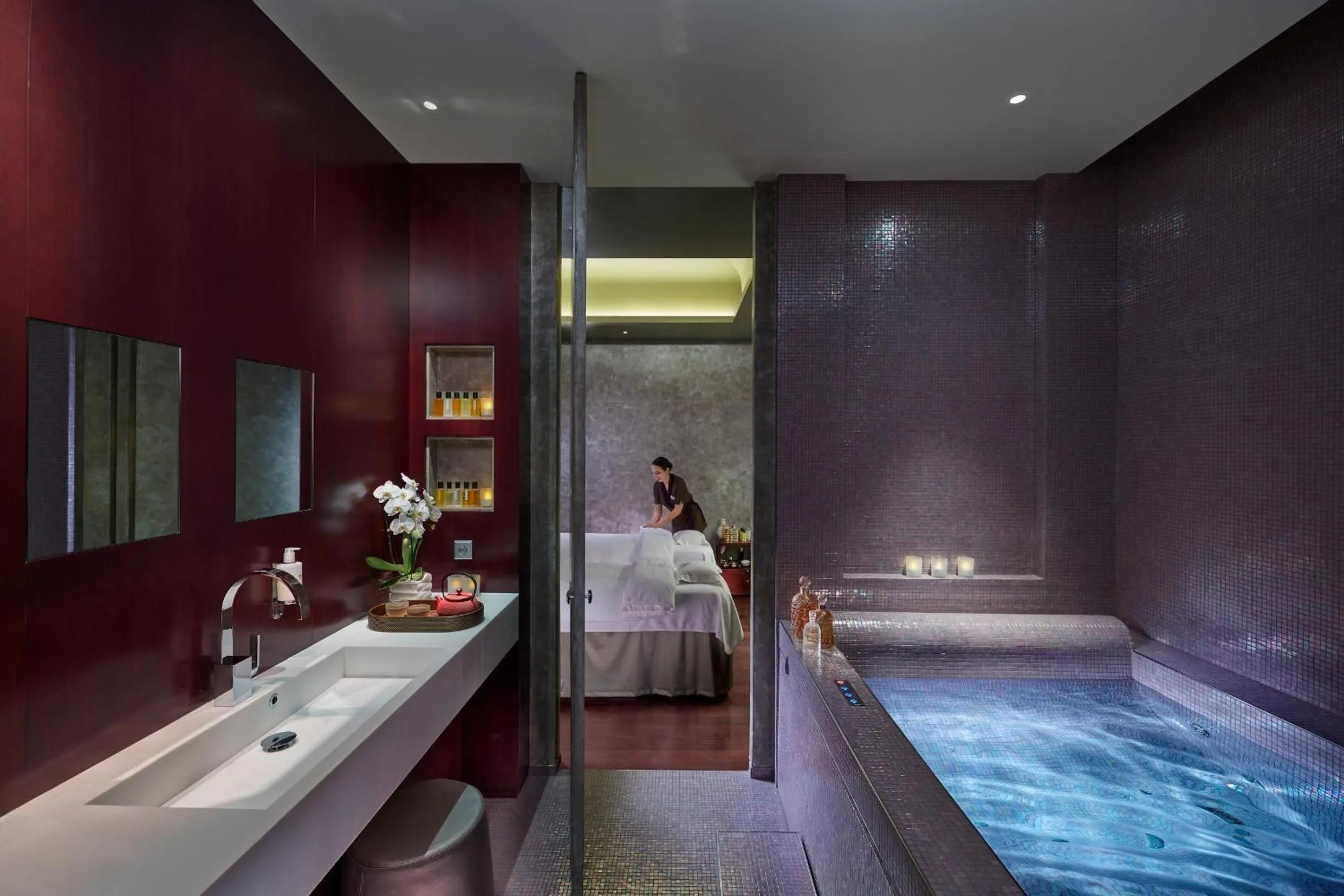 Spa and wellness centre/facilities, Bed in Mandarin Oriental, Paris