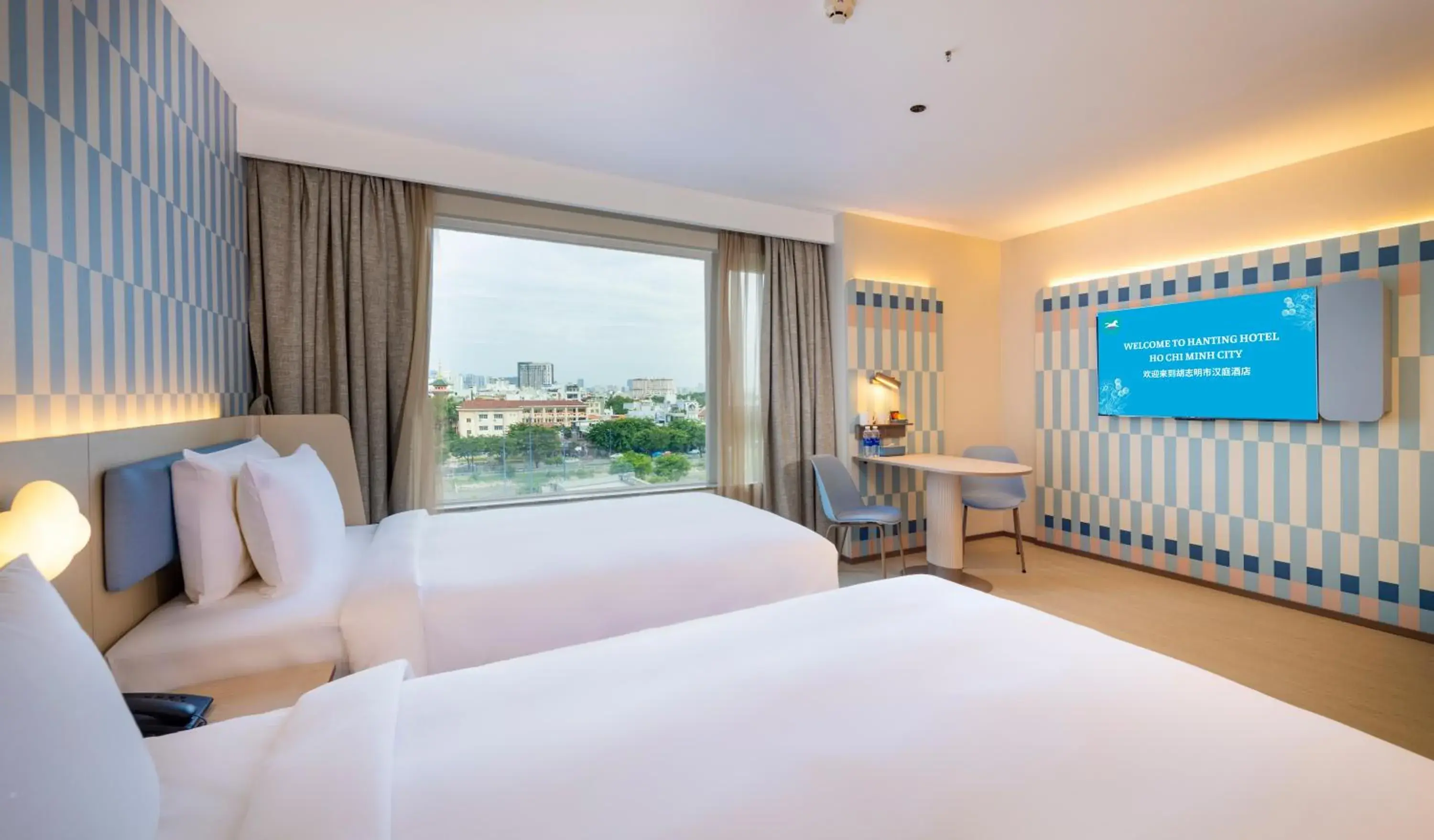 Economy Twin Room in Hanting Hotel Ho Chi Minh City Downtown - 汉庭国际胡志明市中心酒店 Economy Twin Room in Hanting Hotel Ho Chi Minh City Downtown - 汉庭国际胡志明市中心酒店