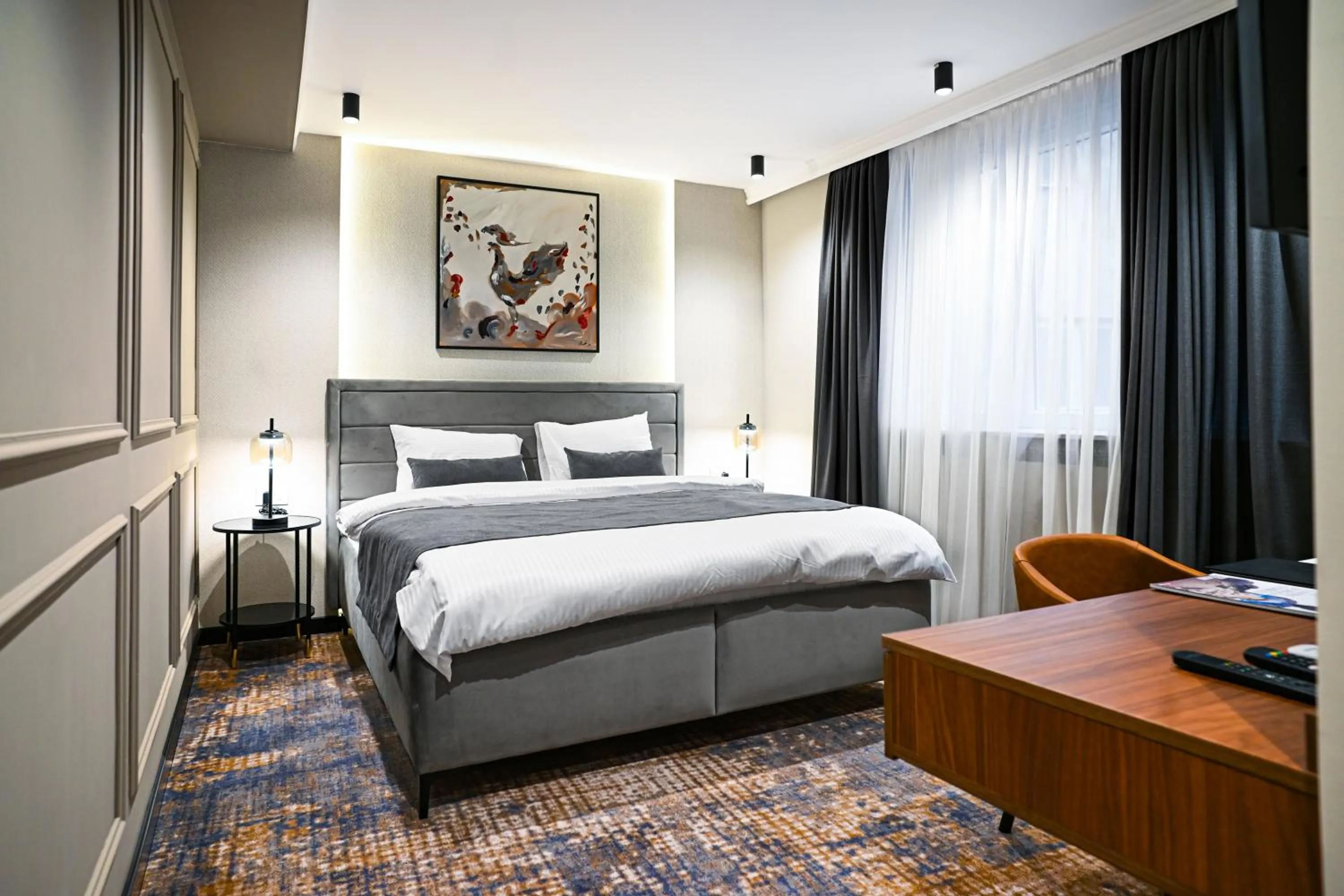 Bed in Black Gallo Residences