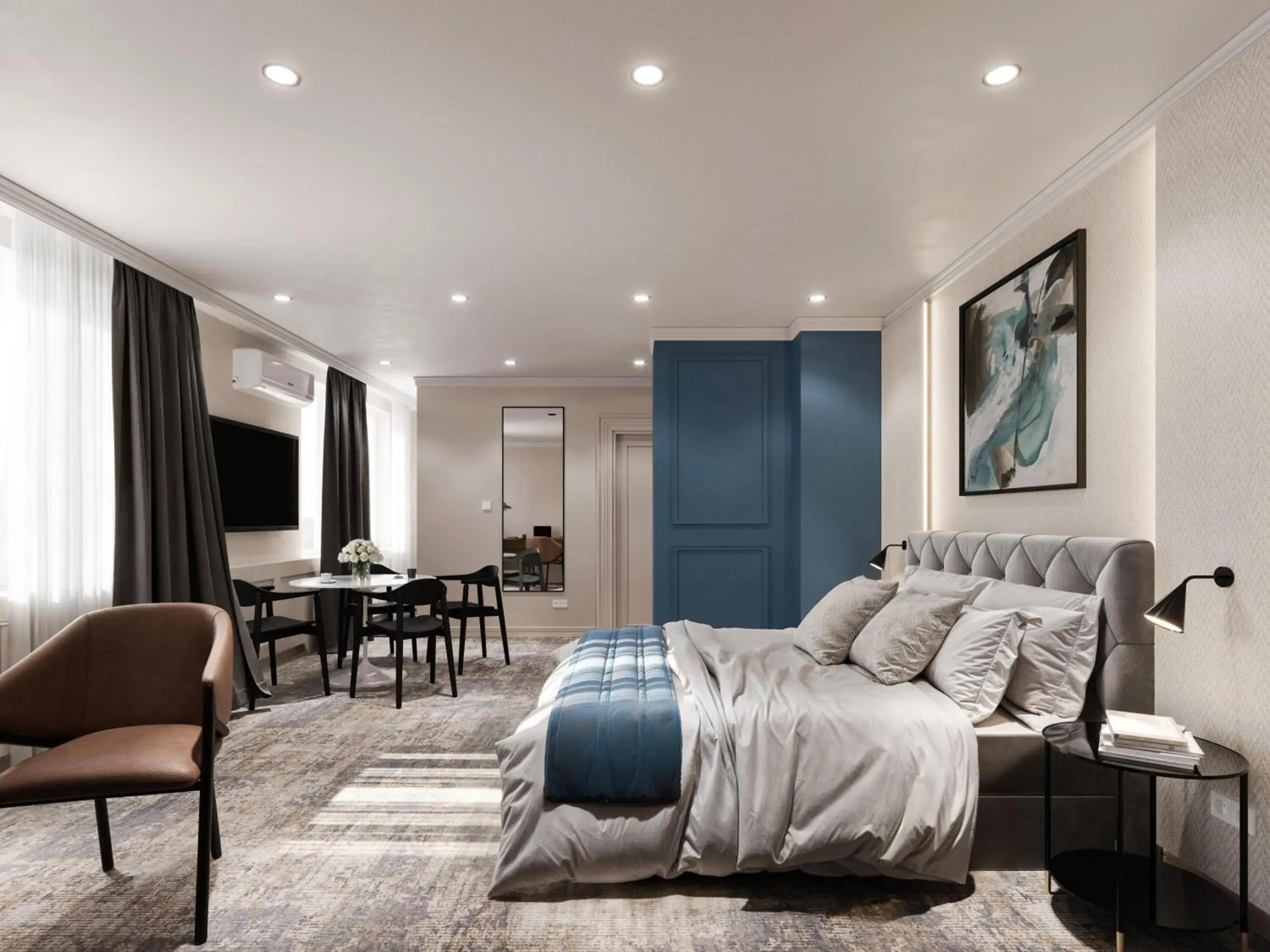 TV and multimedia, Bed in Black Gallo Residences TV and multimedia, Bed in Black Gallo Residences