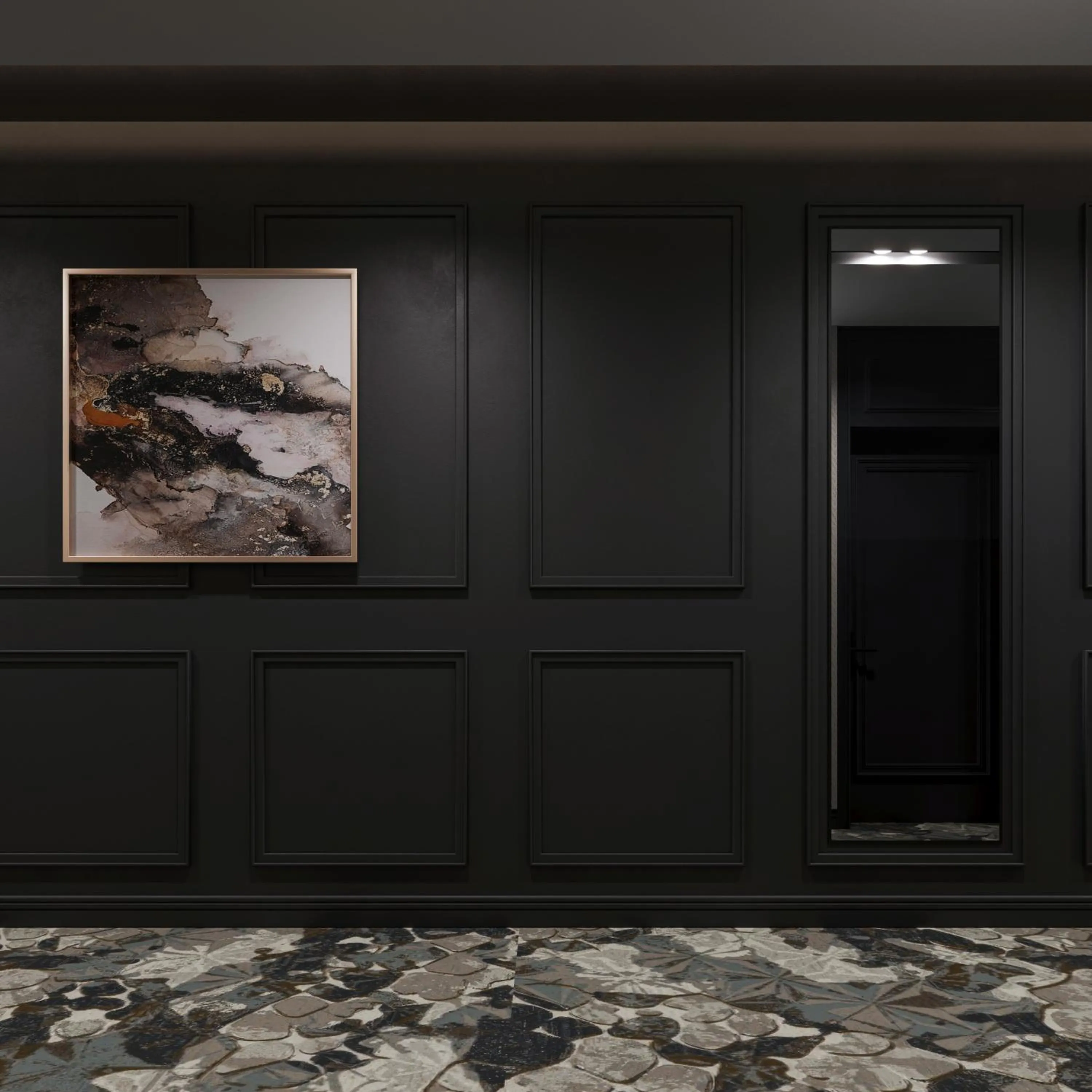 Decorative detail in Black Gallo Residences