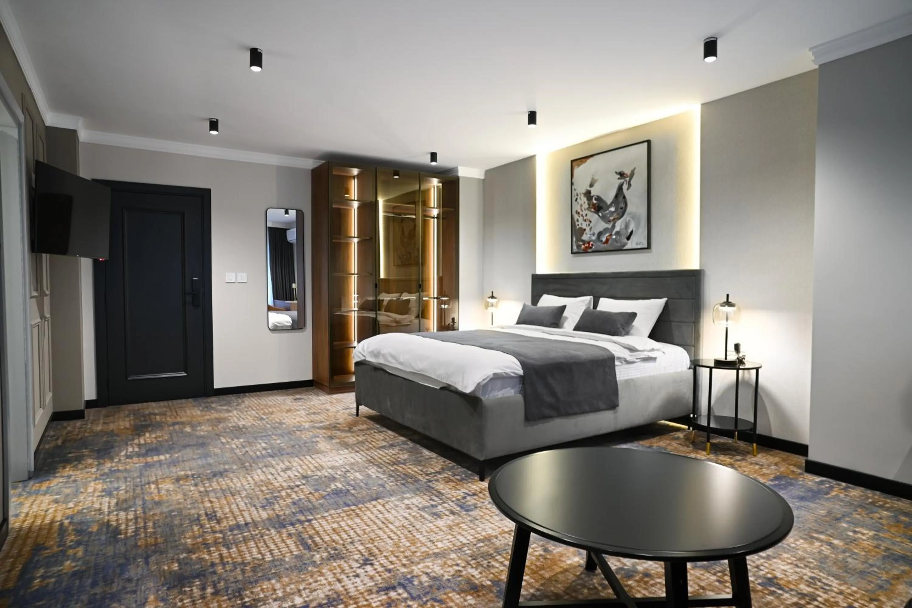 Bed in Black Gallo Residences