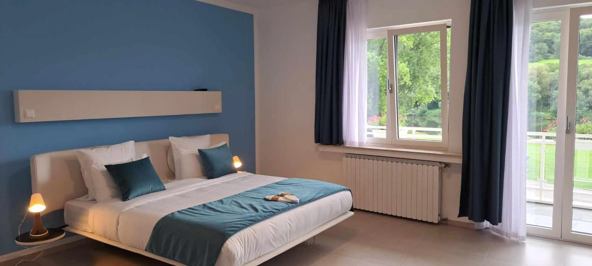 Bed in Hotel Ehnen La Moselle Luxembourg