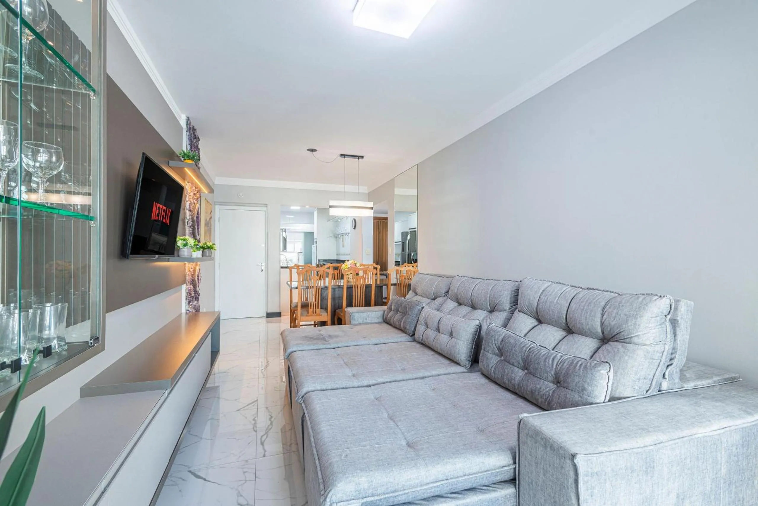 Living room in ITNC143- Frente ao mar! Amplo ap com 3 quartos+3WC