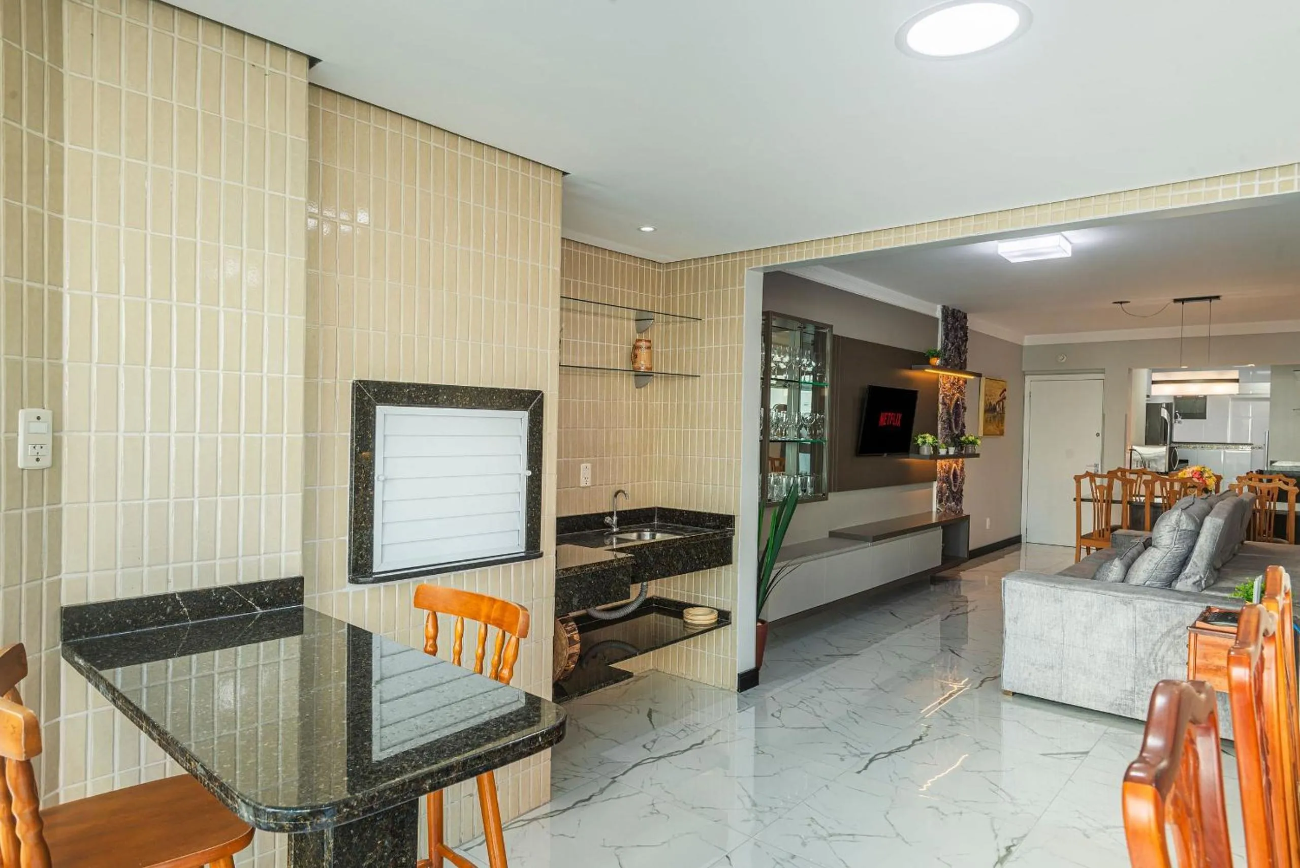 Balcony/Terrace in ITNC143- Frente ao mar! Amplo ap com 3 quartos+3WC