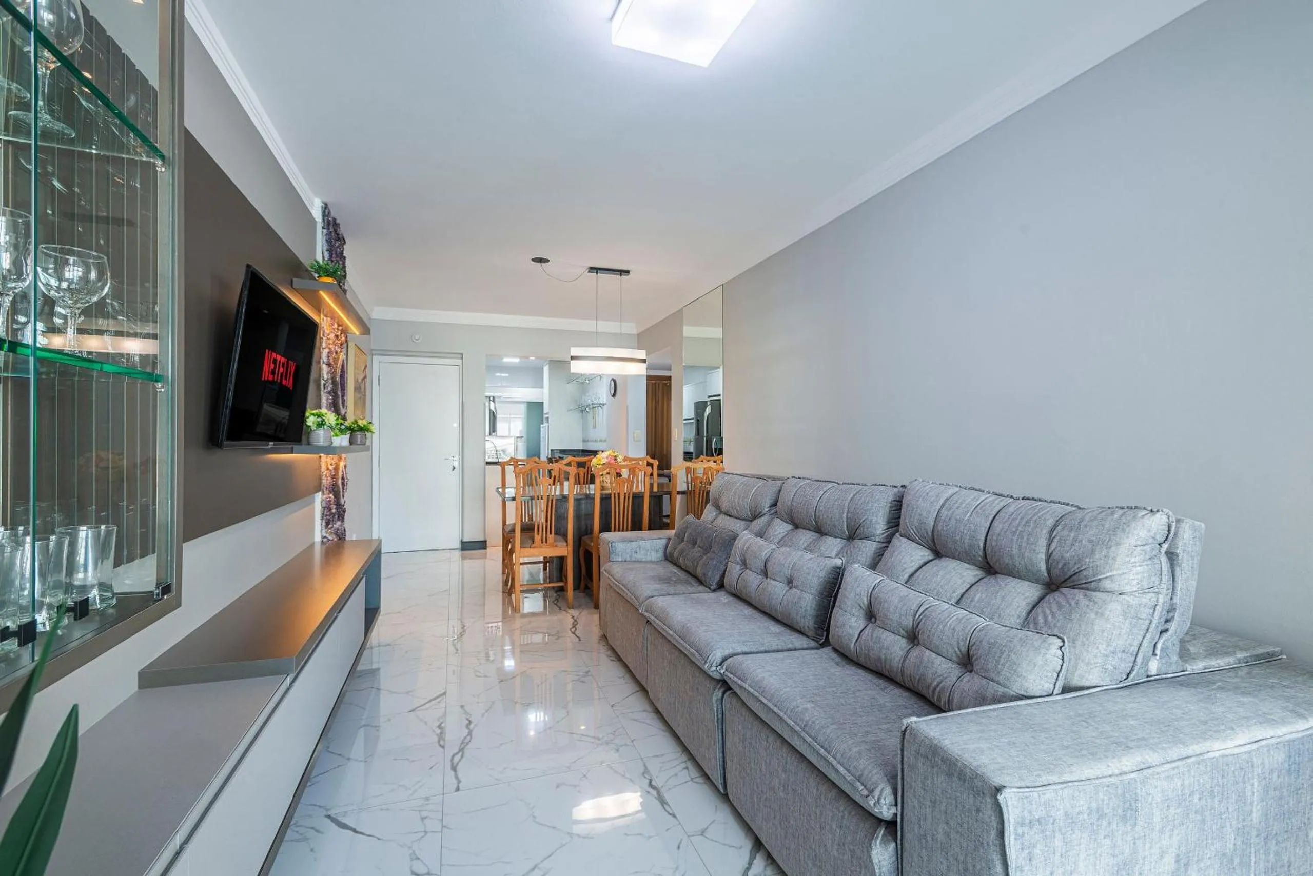 Living room in ITNC143- Frente ao mar! Amplo ap com 3 quartos+3WC