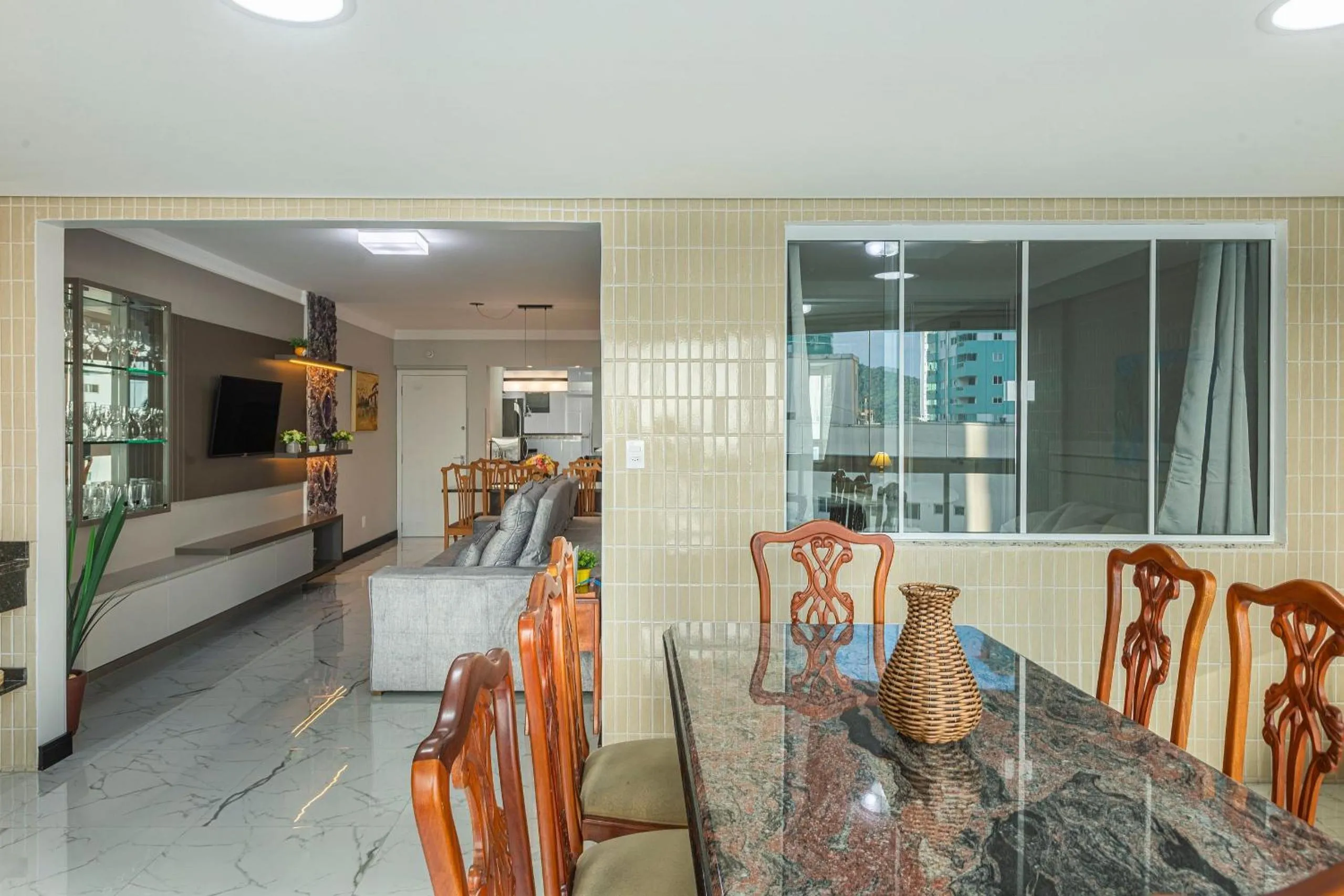 Balcony/Terrace in ITNC143- Frente ao mar! Amplo ap com 3 quartos+3WC