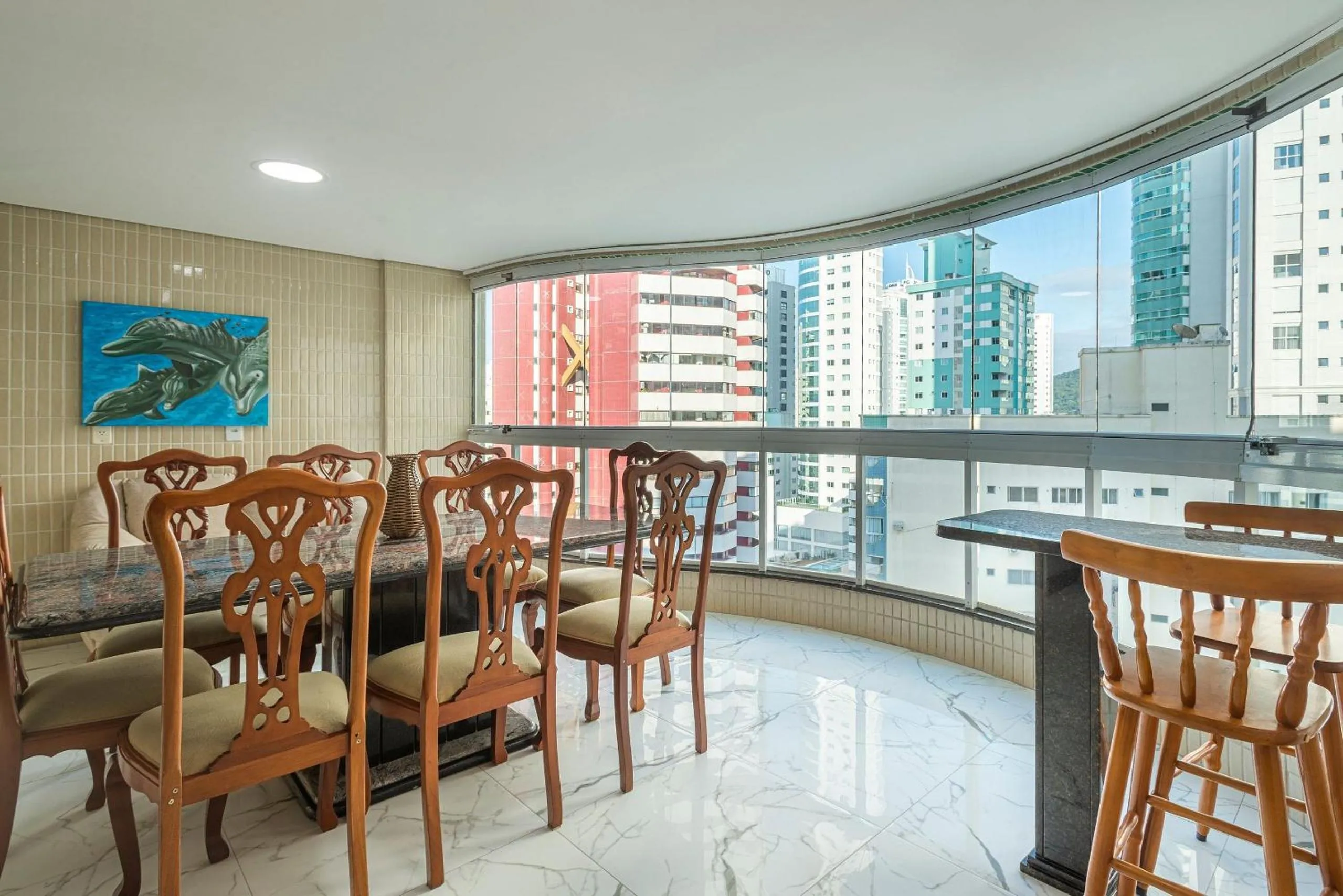 Balcony/Terrace in ITNC143- Frente ao mar! Amplo ap com 3 quartos+3WC
