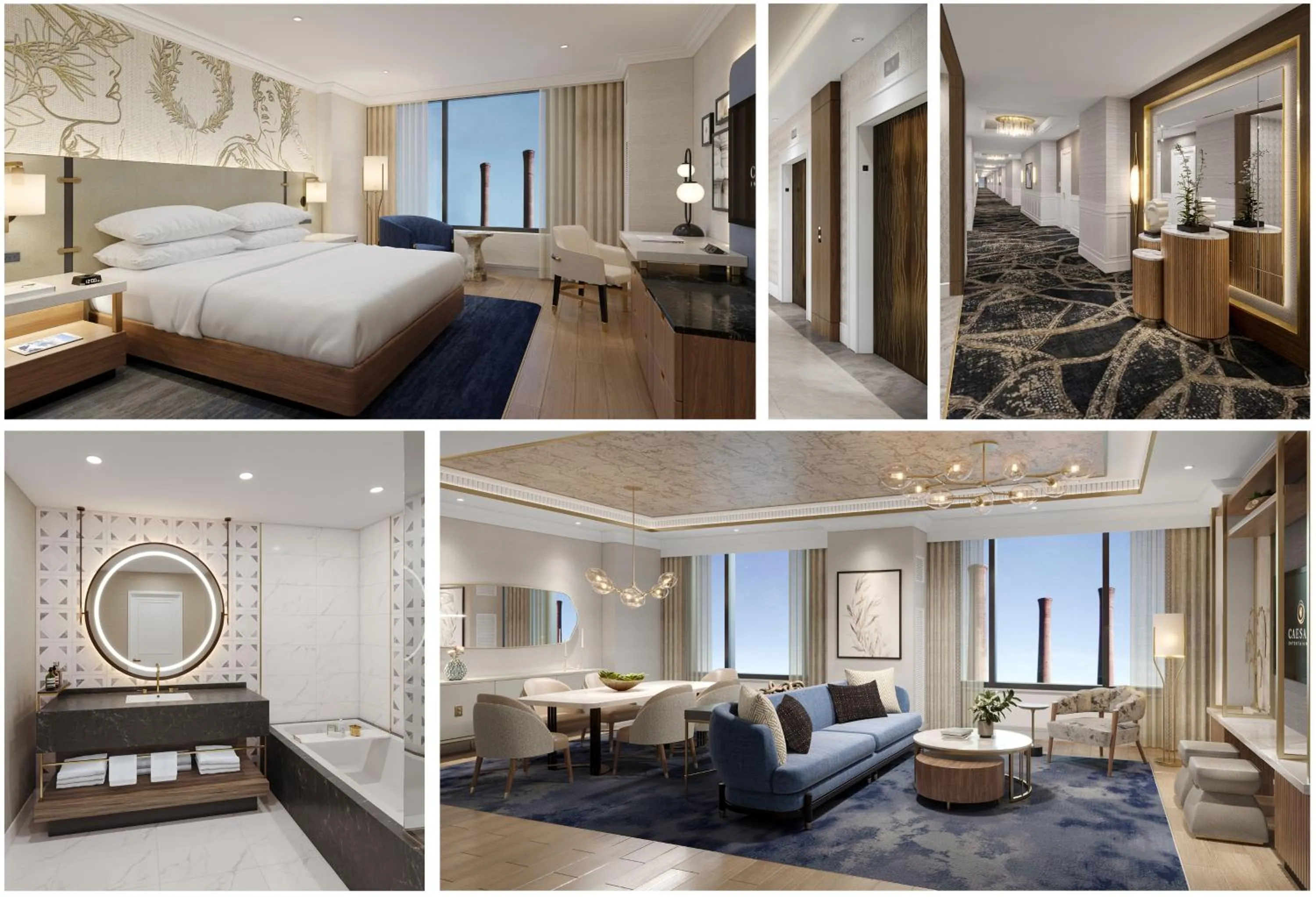 Bed in Caesars Virginia, A Caesars Destination