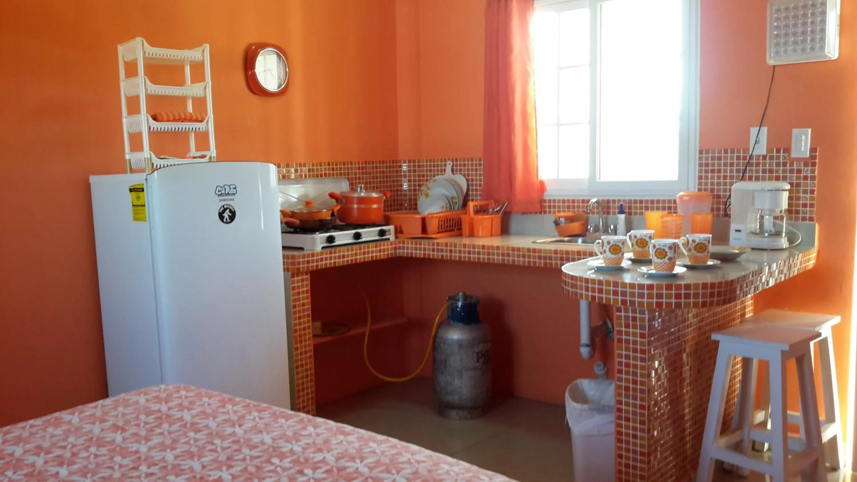 Kitchen or kitchenette in Cabañas Sherlley