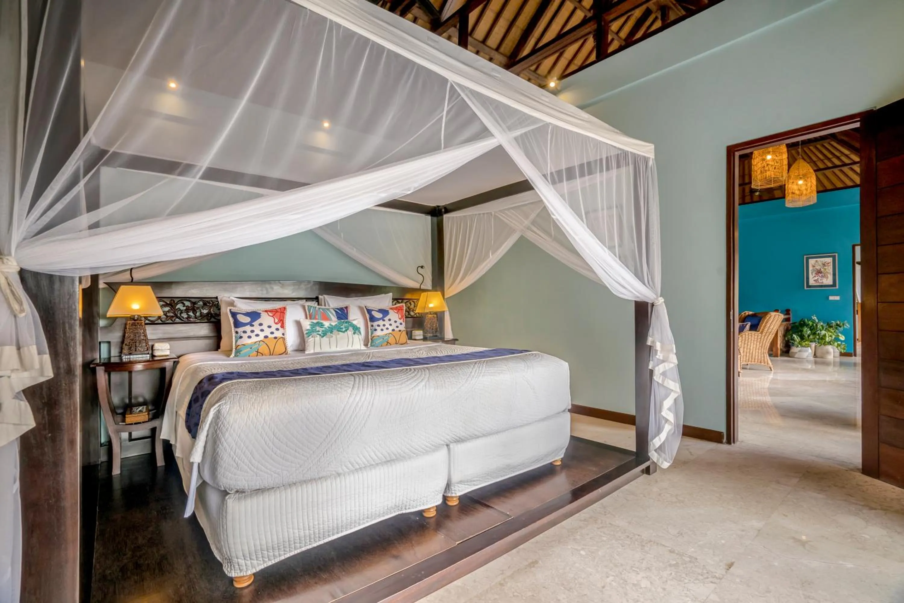 Bed in Kano Sari Ubud Villas