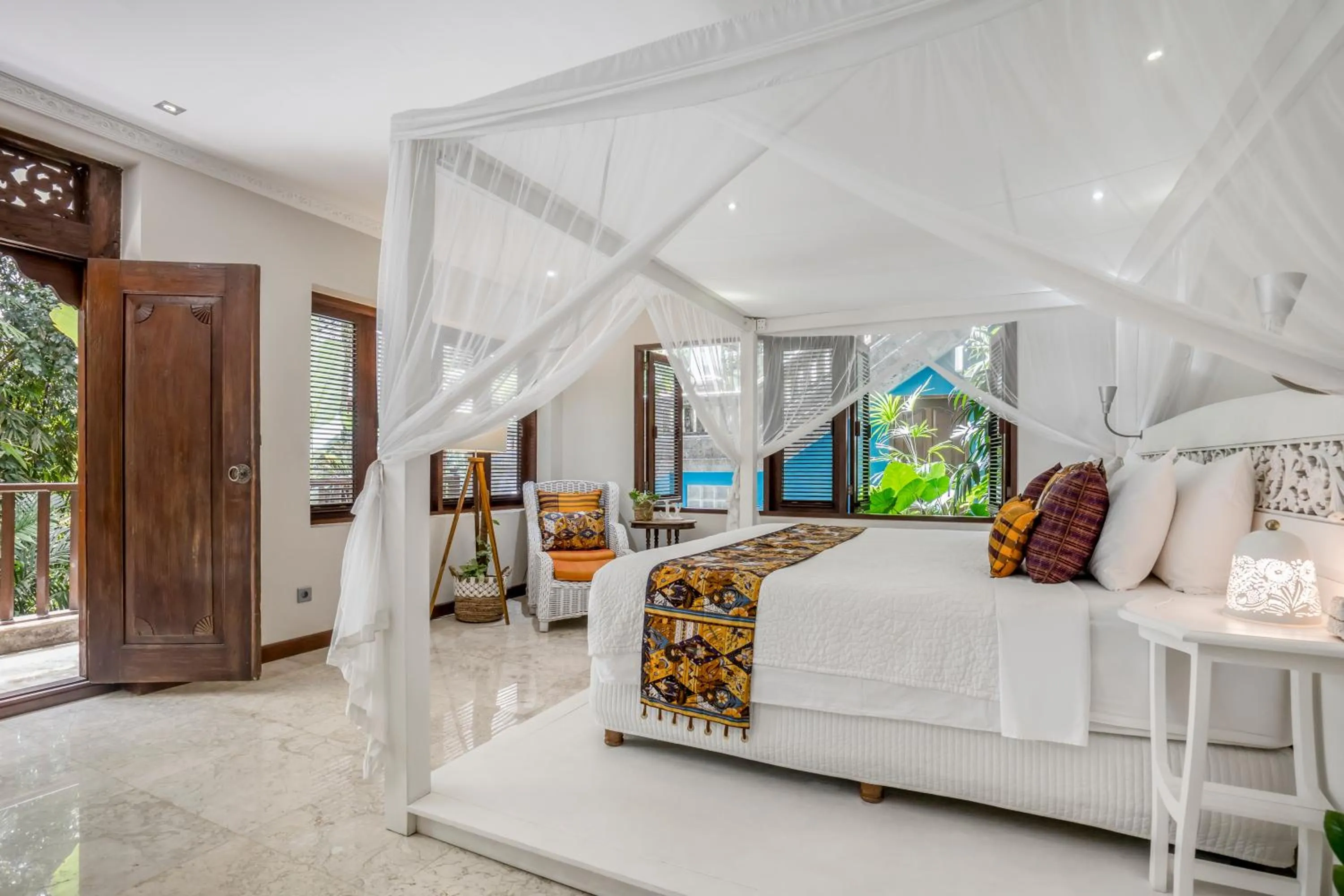 Bed in Kano Sari Ubud Villas