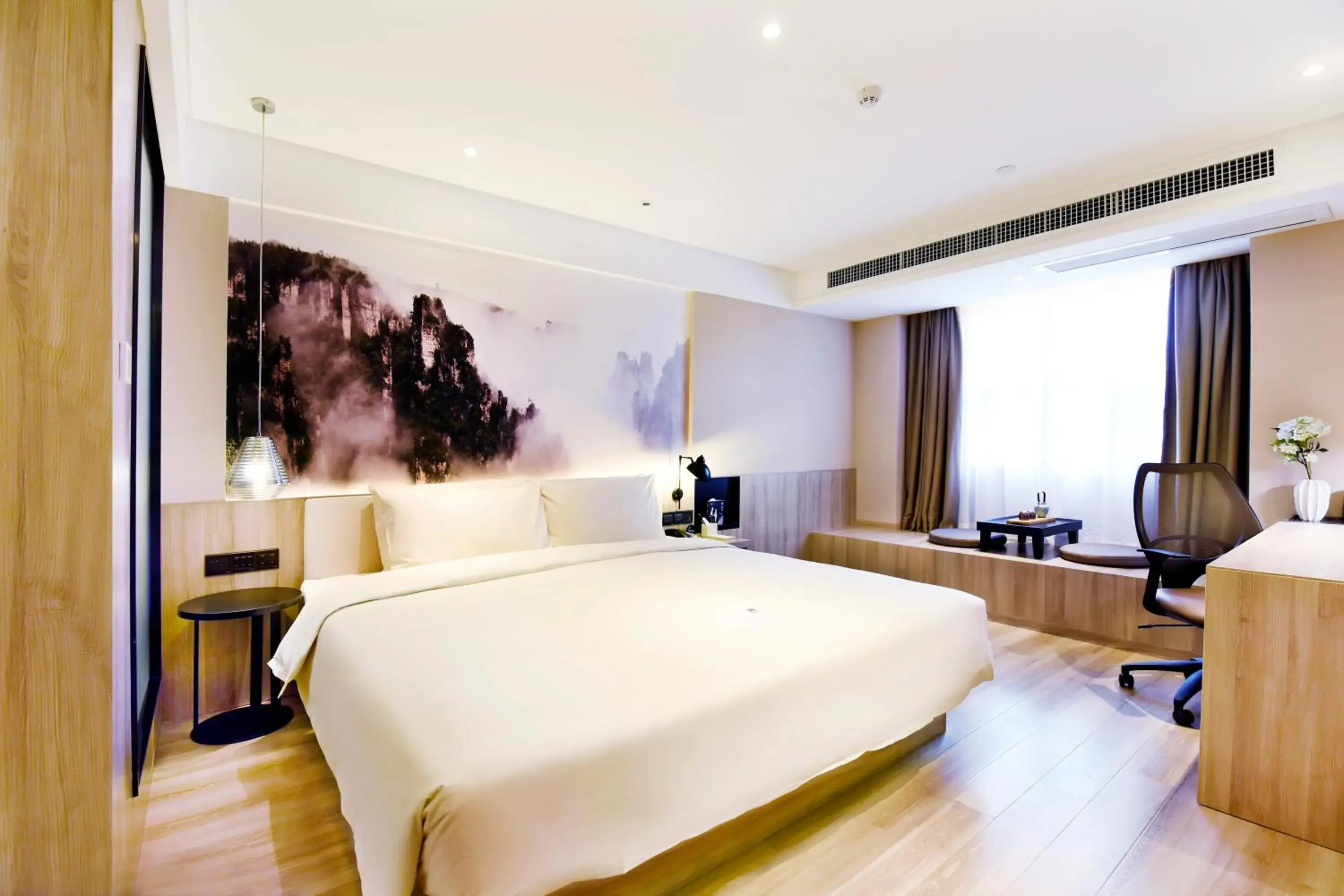 Bed in Atour Hotel Changsha Provincial Government Subway Station Bed in Atour Hotel Changsha Provincial Government Subway Station