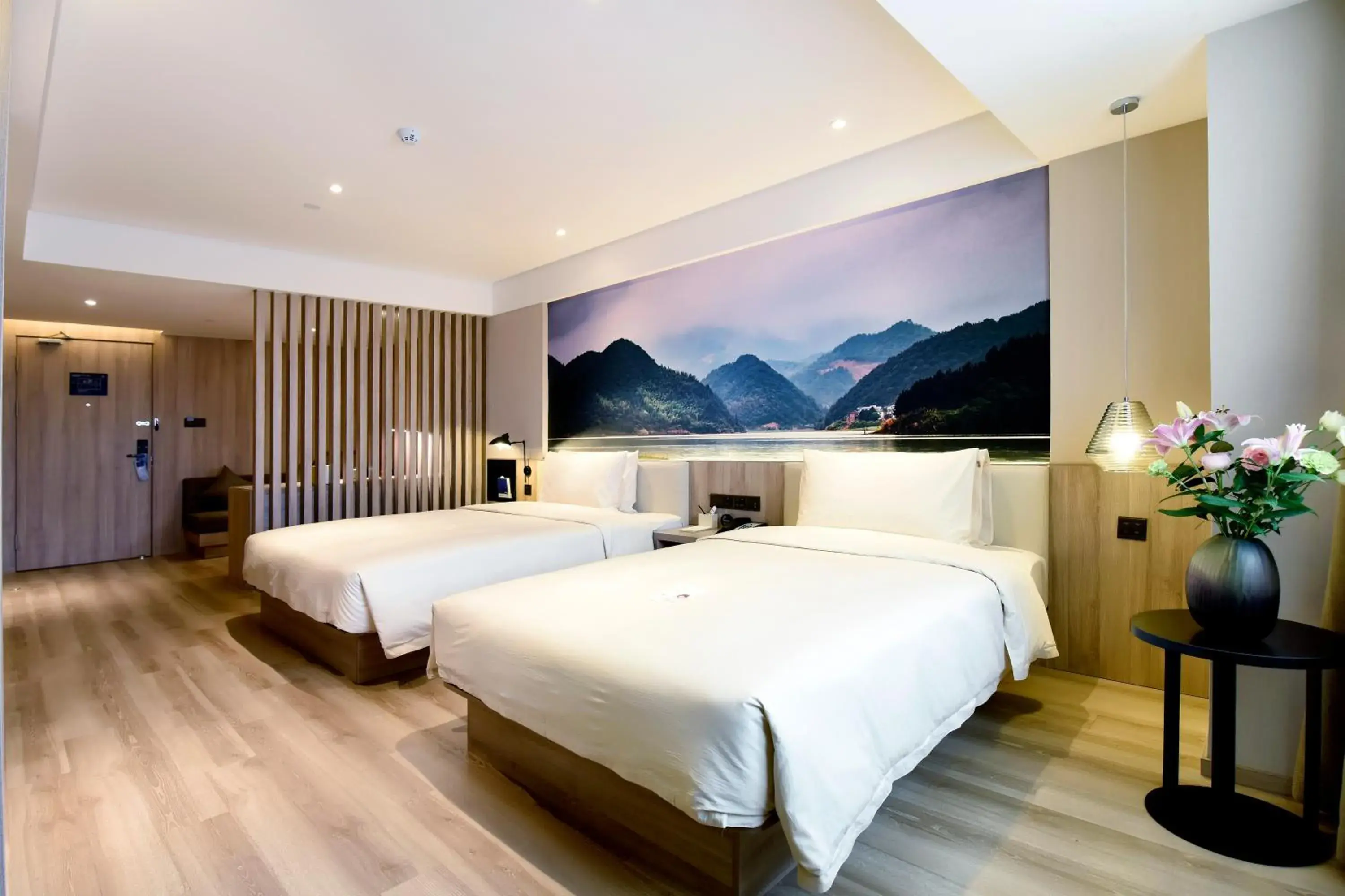 Bed in Atour Hotel Changsha Provincial Government Subway Station Bed in Atour Hotel Changsha Provincial Government Subway Station