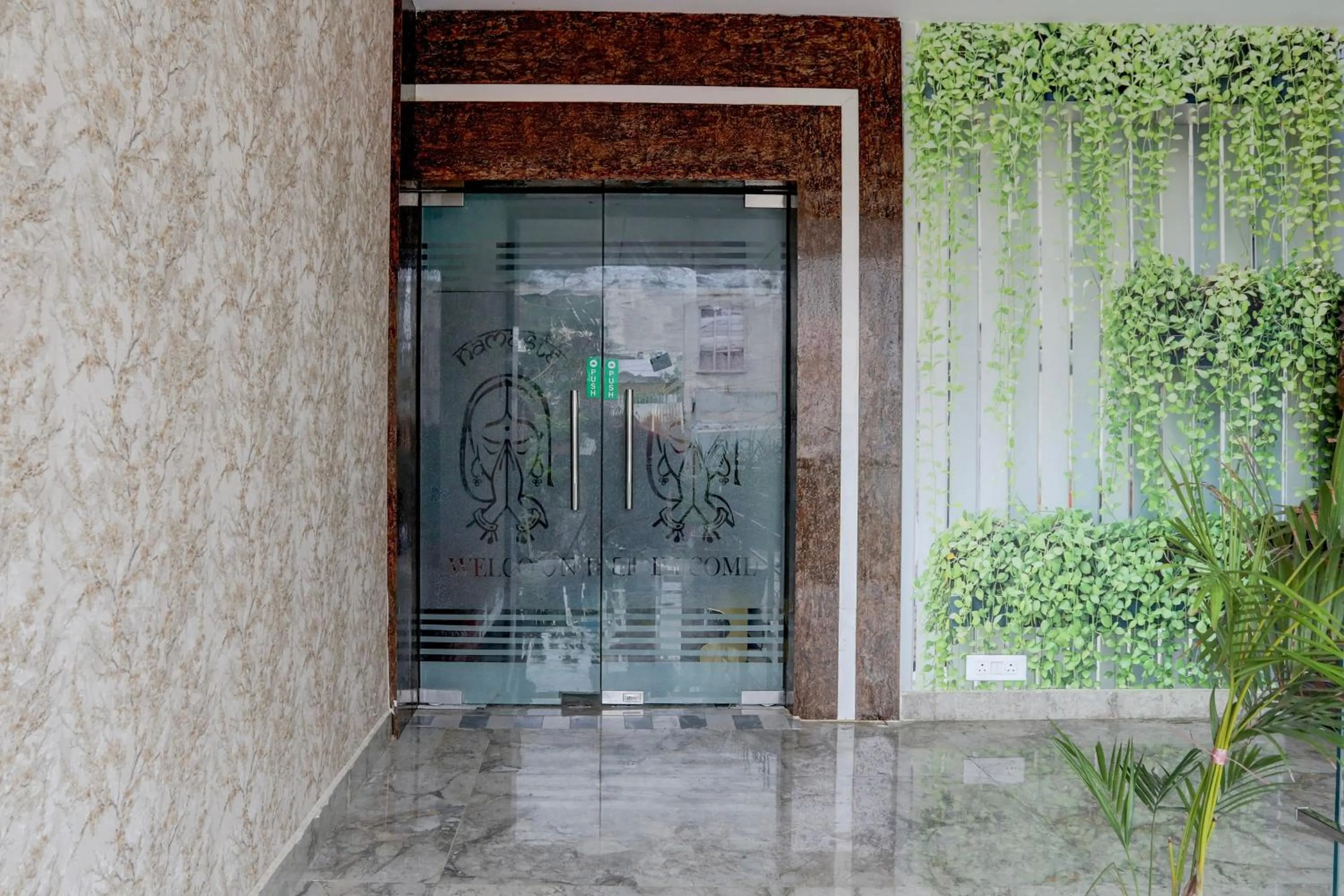 Facade/entrance in Super Townhouse Khammam Formerly Bluemoon