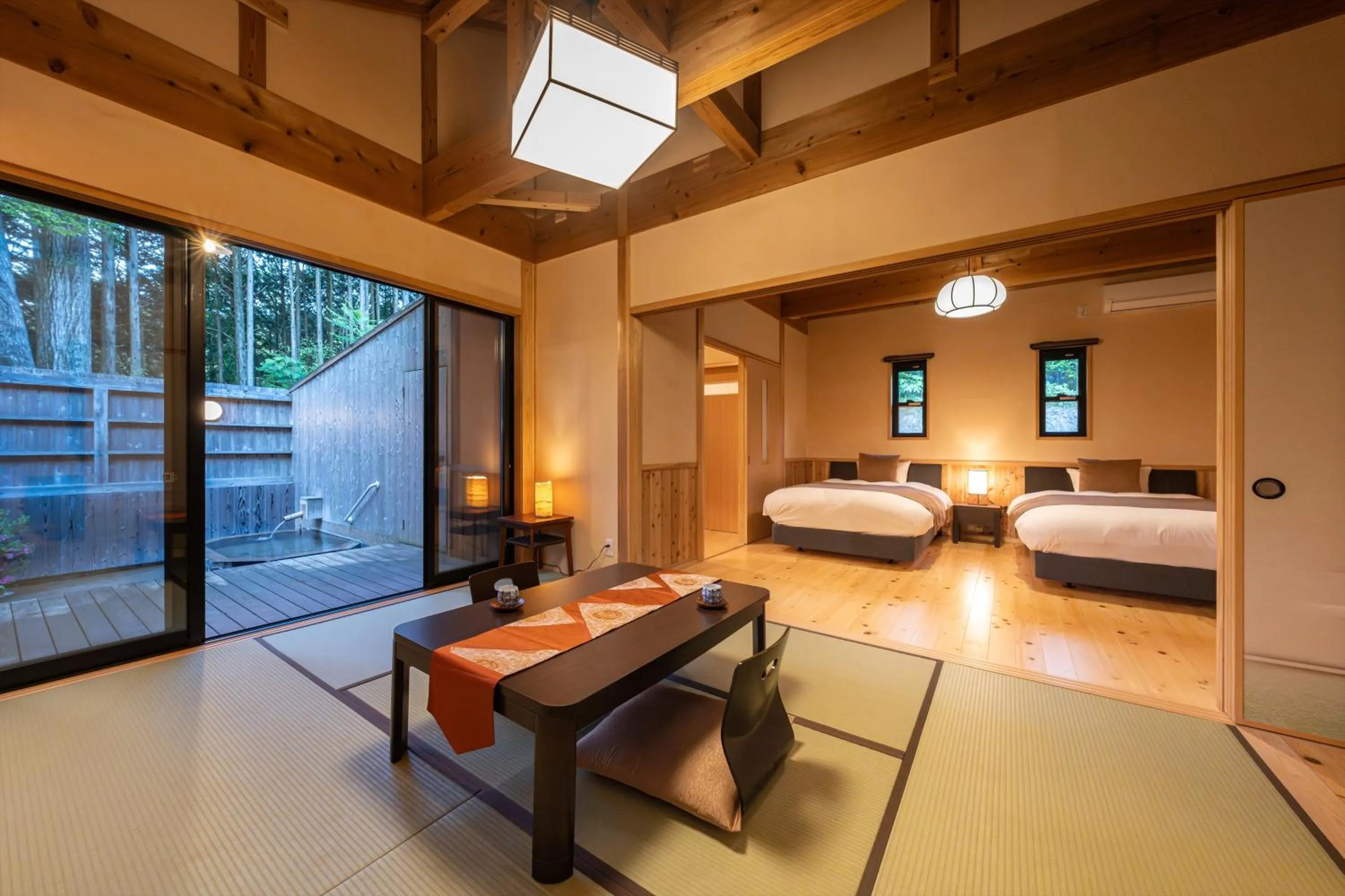 Photo of the whole room, Bed in Tsuwabuki no Hana