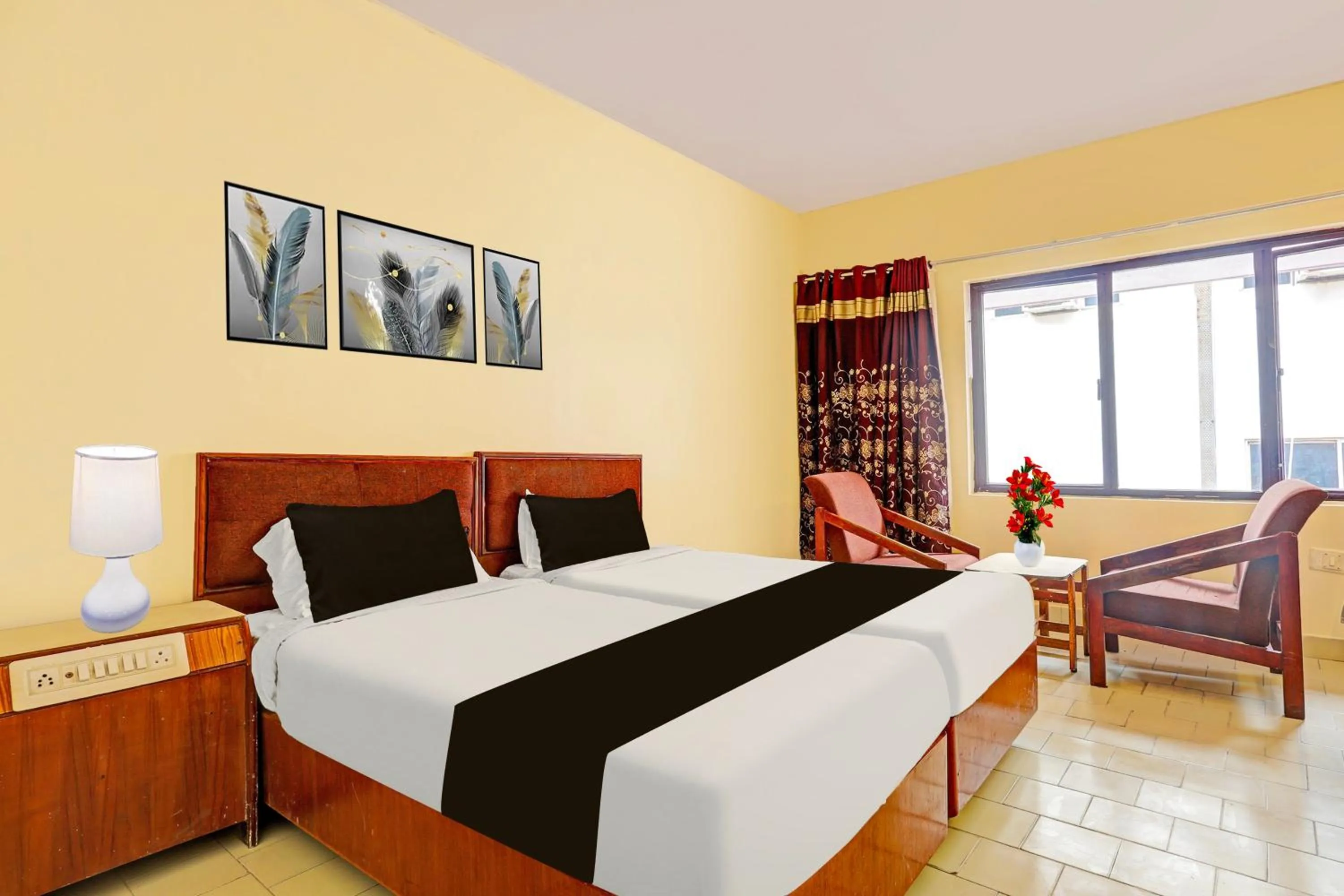 Bedroom, Bed in Hotel O Gajuwaka Near kurmanpalem Formerly SBT