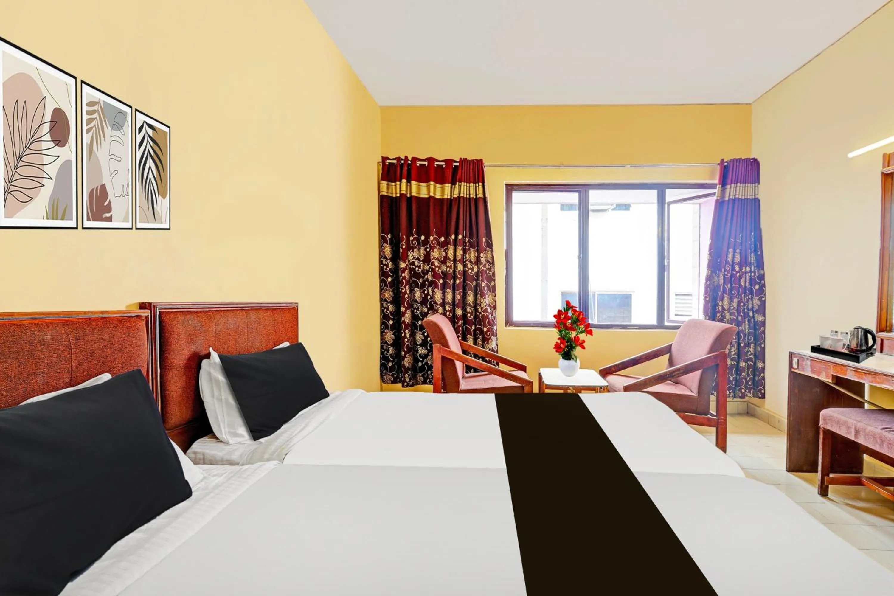 Bedroom, Bed in Hotel O Gajuwaka Near kurmanpalem Formerly SBT