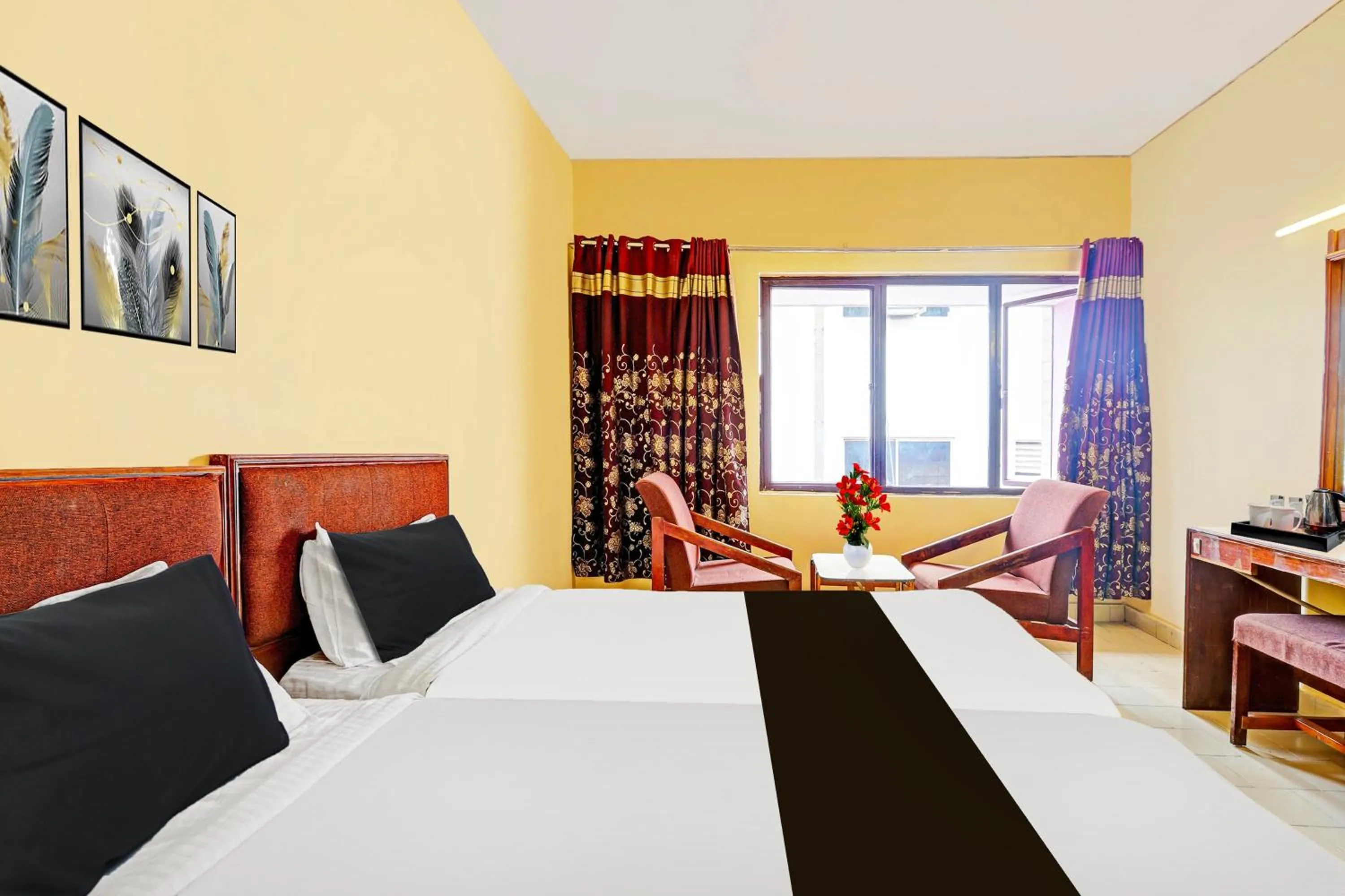 Bedroom, Bed in Hotel O Gajuwaka Near kurmanpalem Formerly SBT