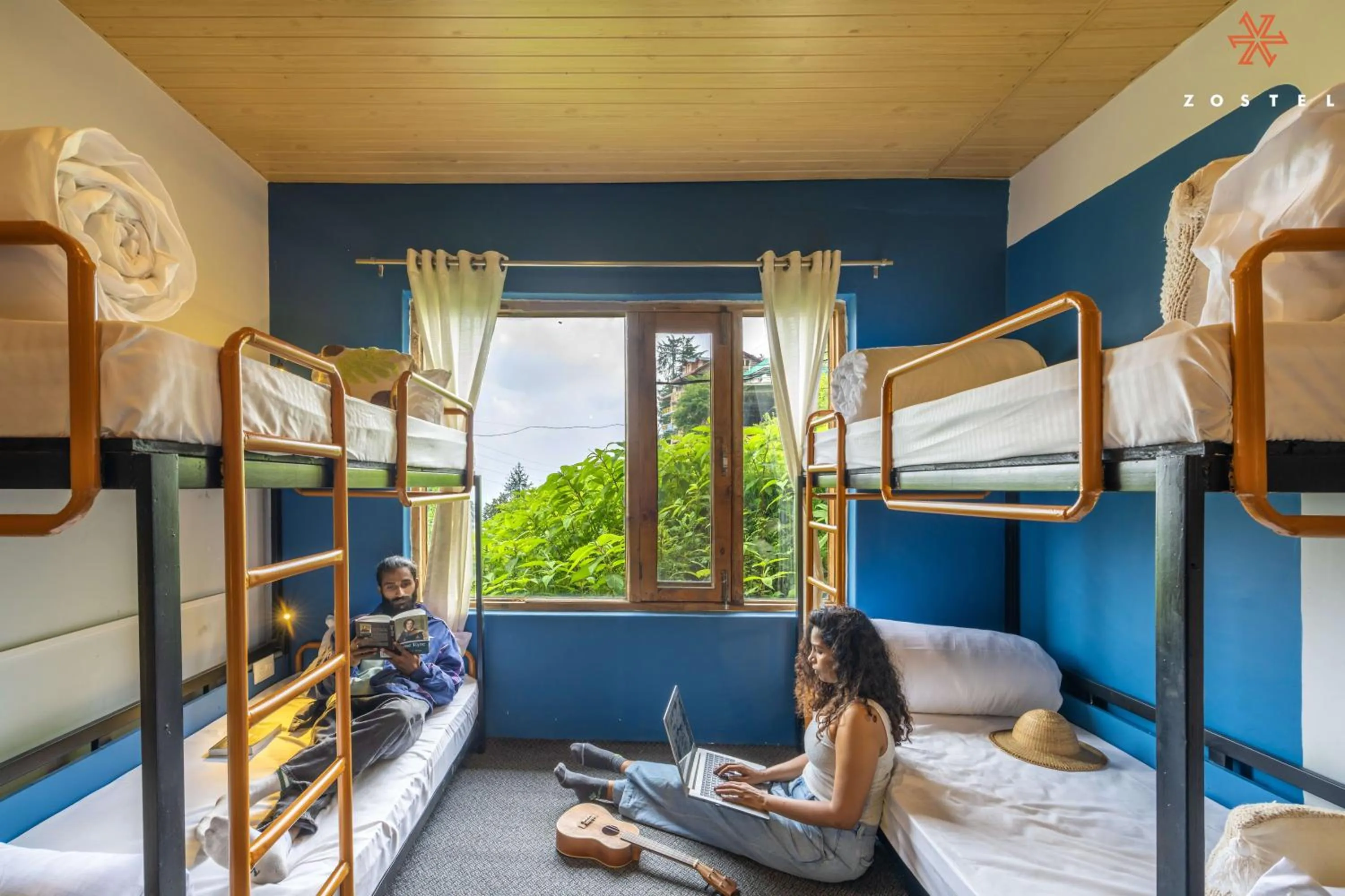 Bed in Zostel Shoja, Jibhi