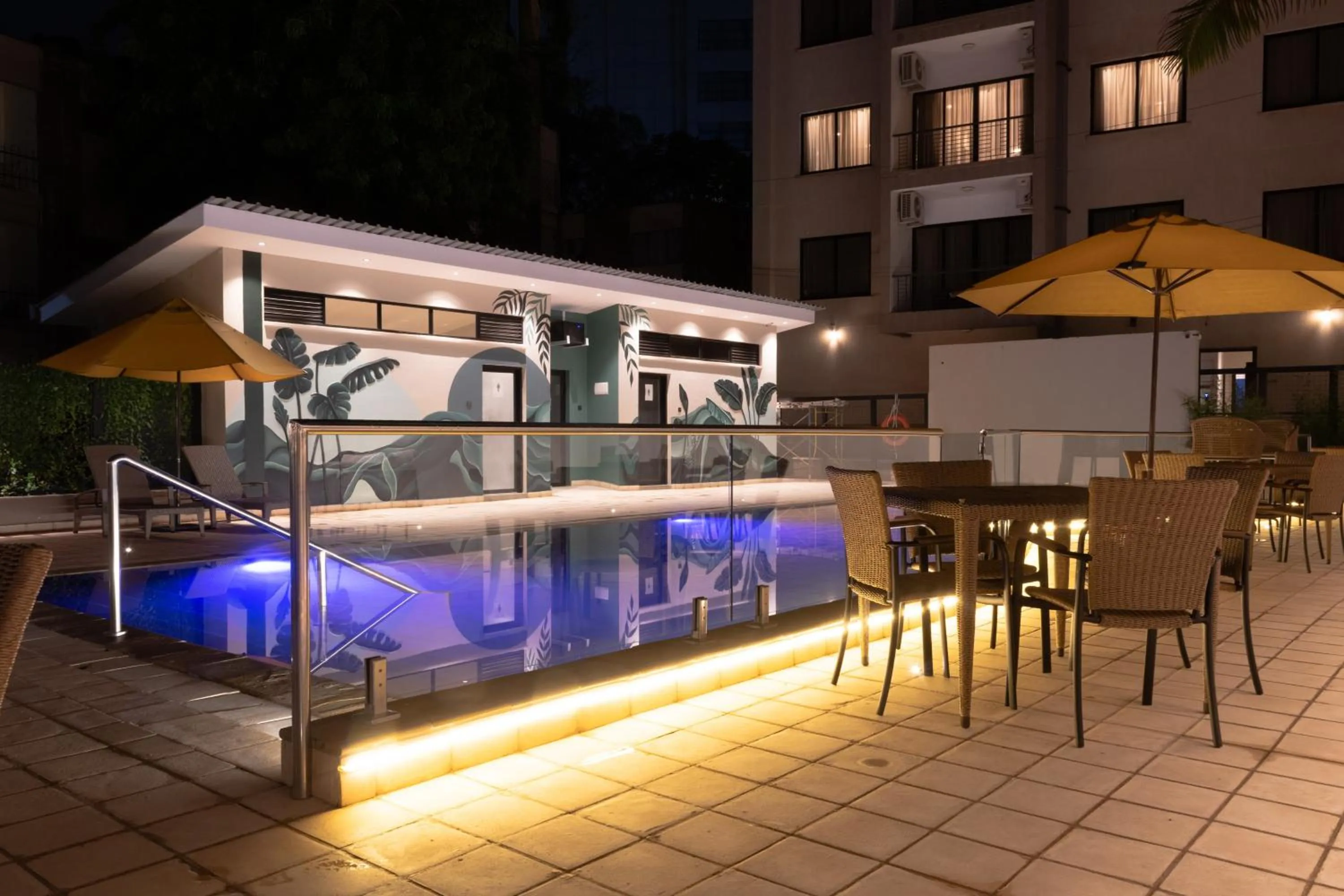 Pool view in Bidwood Suite Hotel