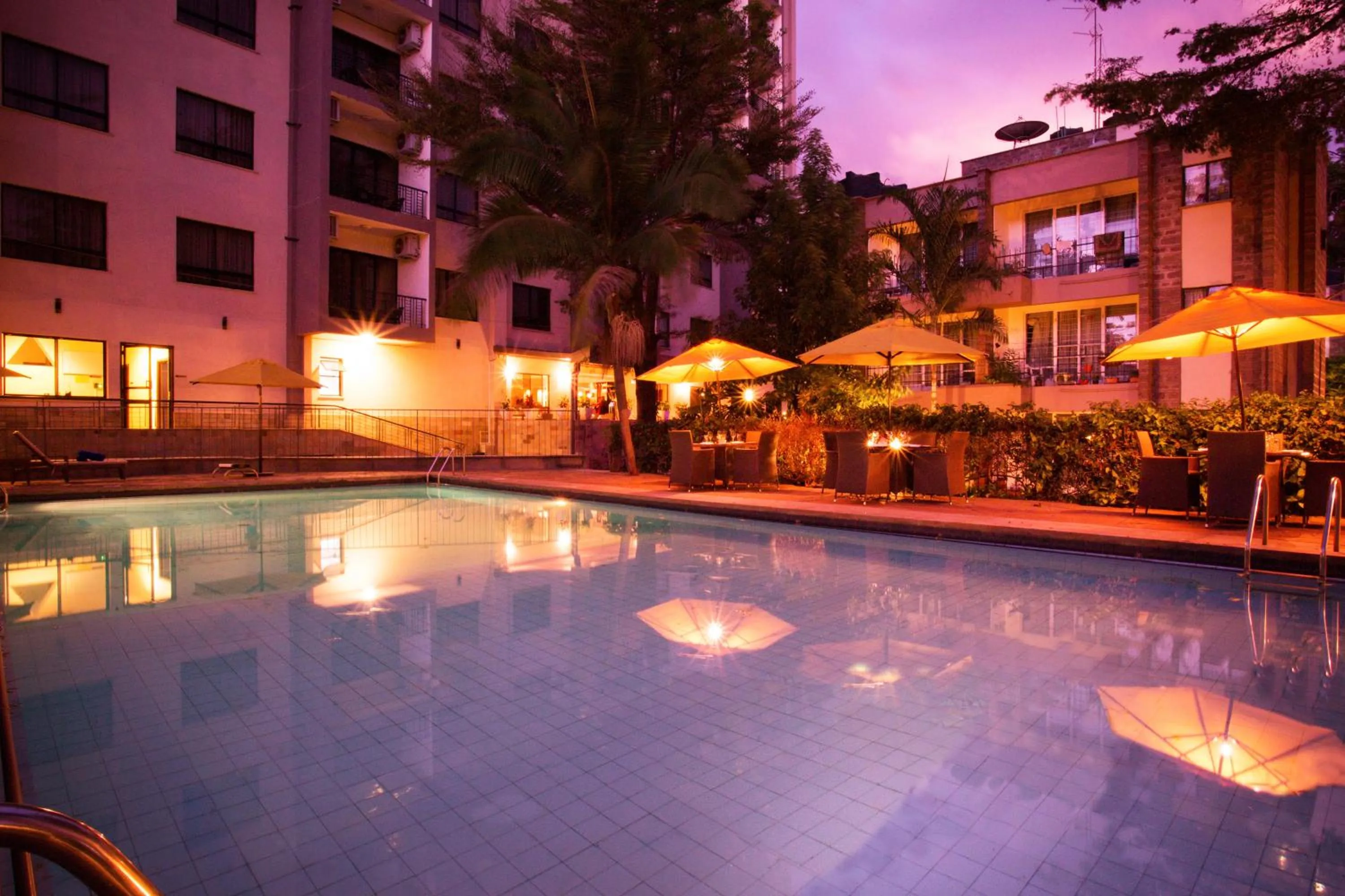 Pool view in Bidwood Suite Hotel