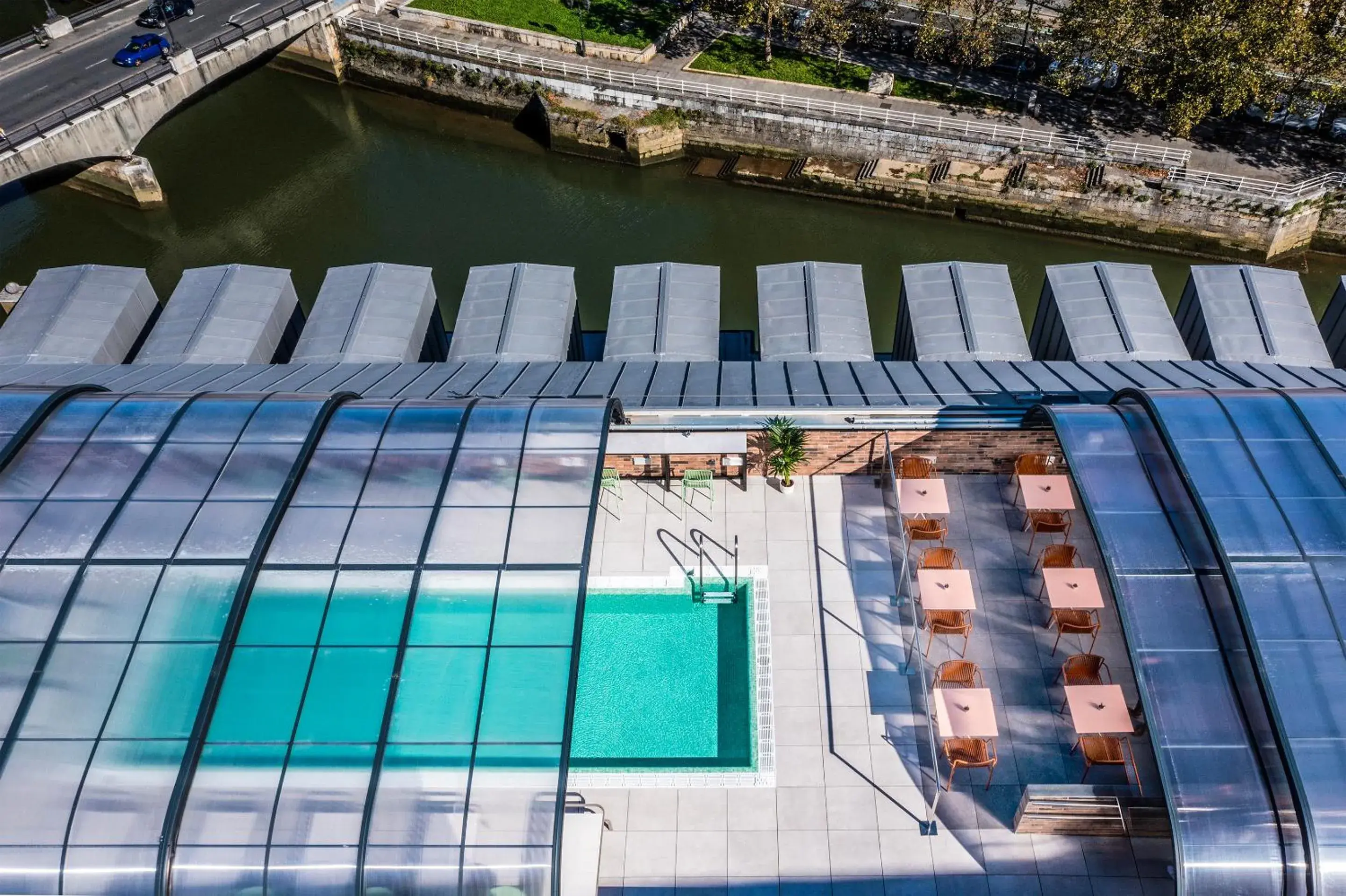 Pool view in Axel Hotel Bilbao - Adults Only Pool view in Axel Hotel Bilbao - Adults Only