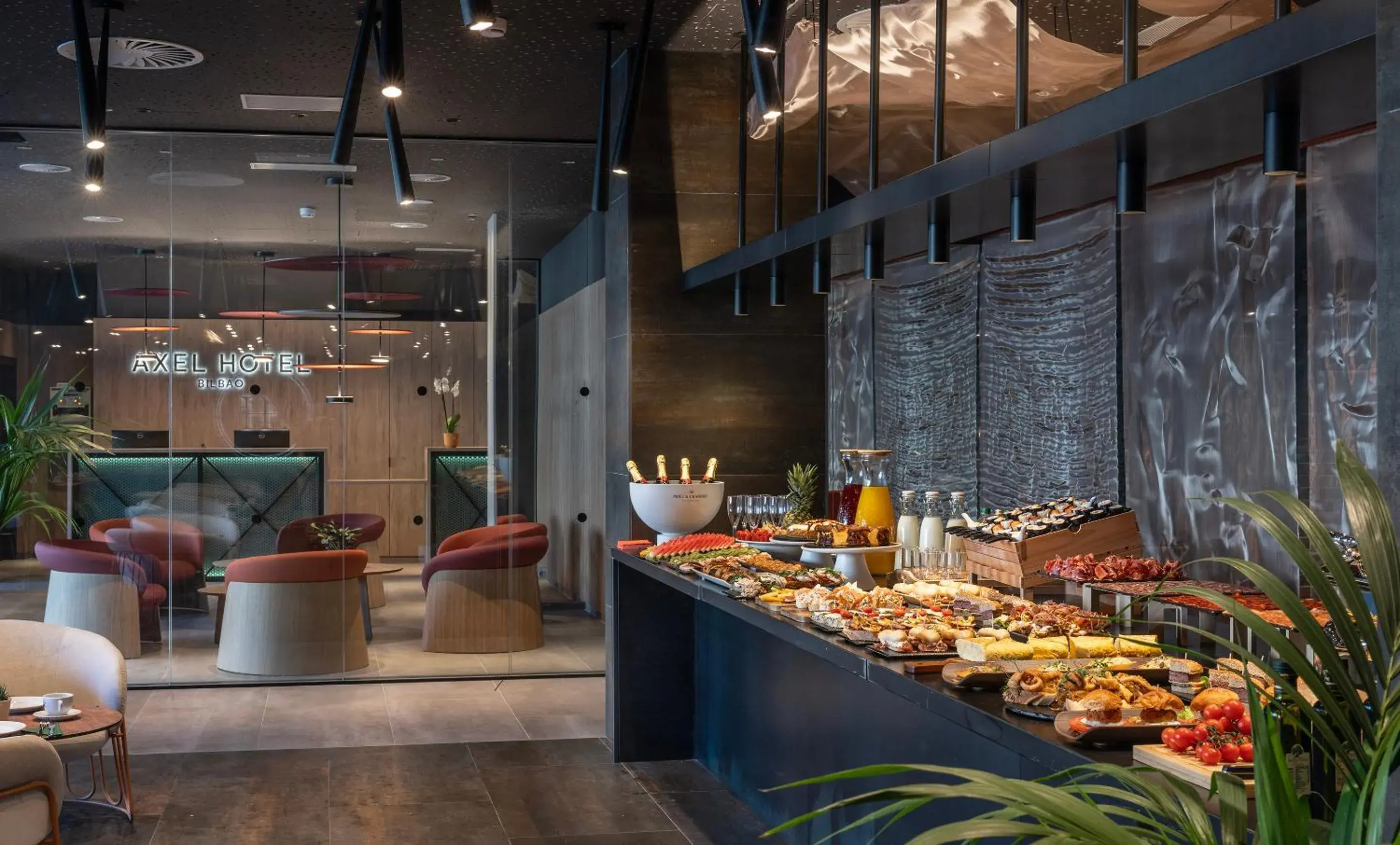 Buffet breakfast in Axel Hotel Bilbao - Adults Only Buffet breakfast in Axel Hotel Bilbao - Adults Only