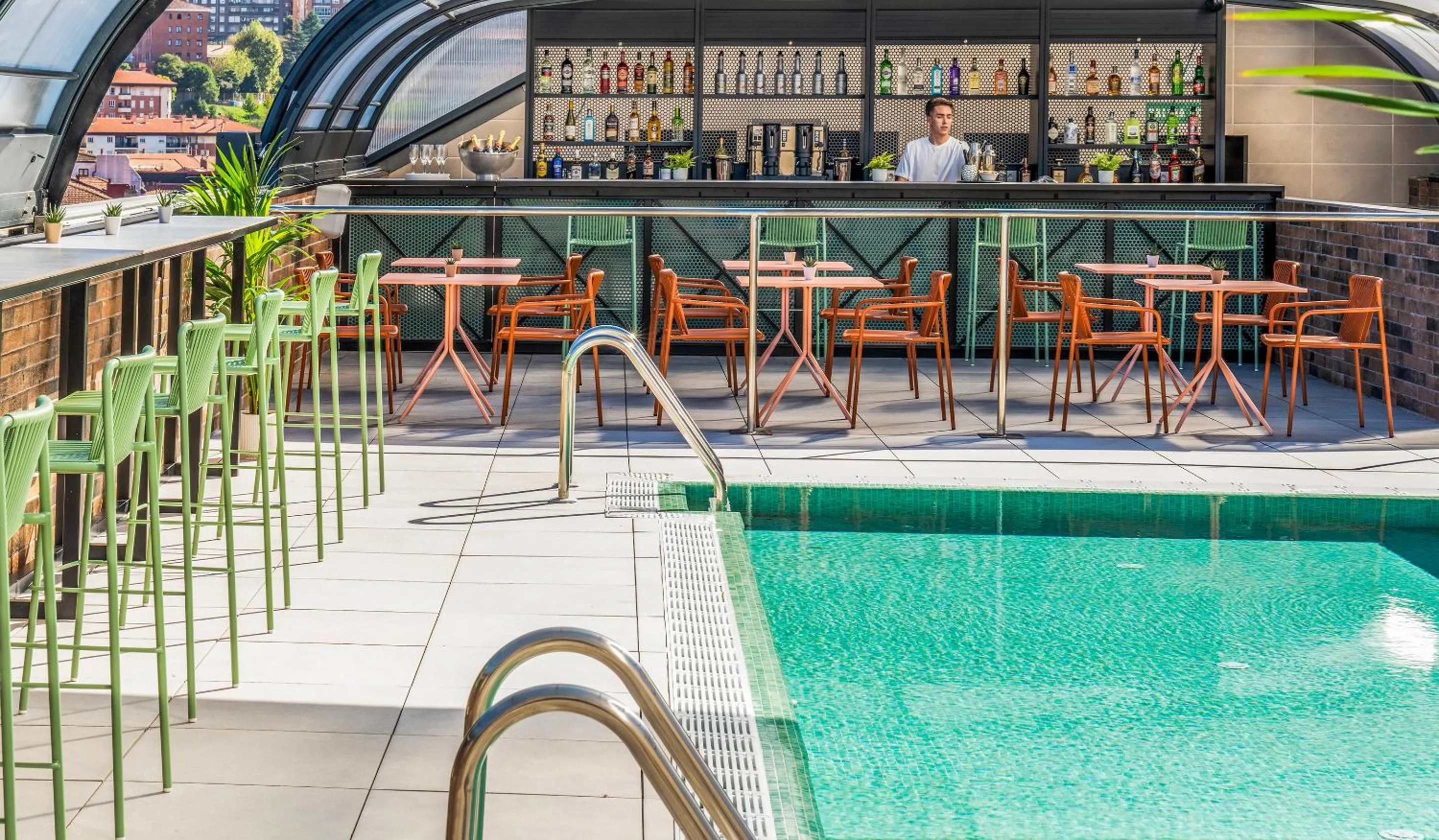Swimming pool in Axel Hotel Bilbao - Adults Only
