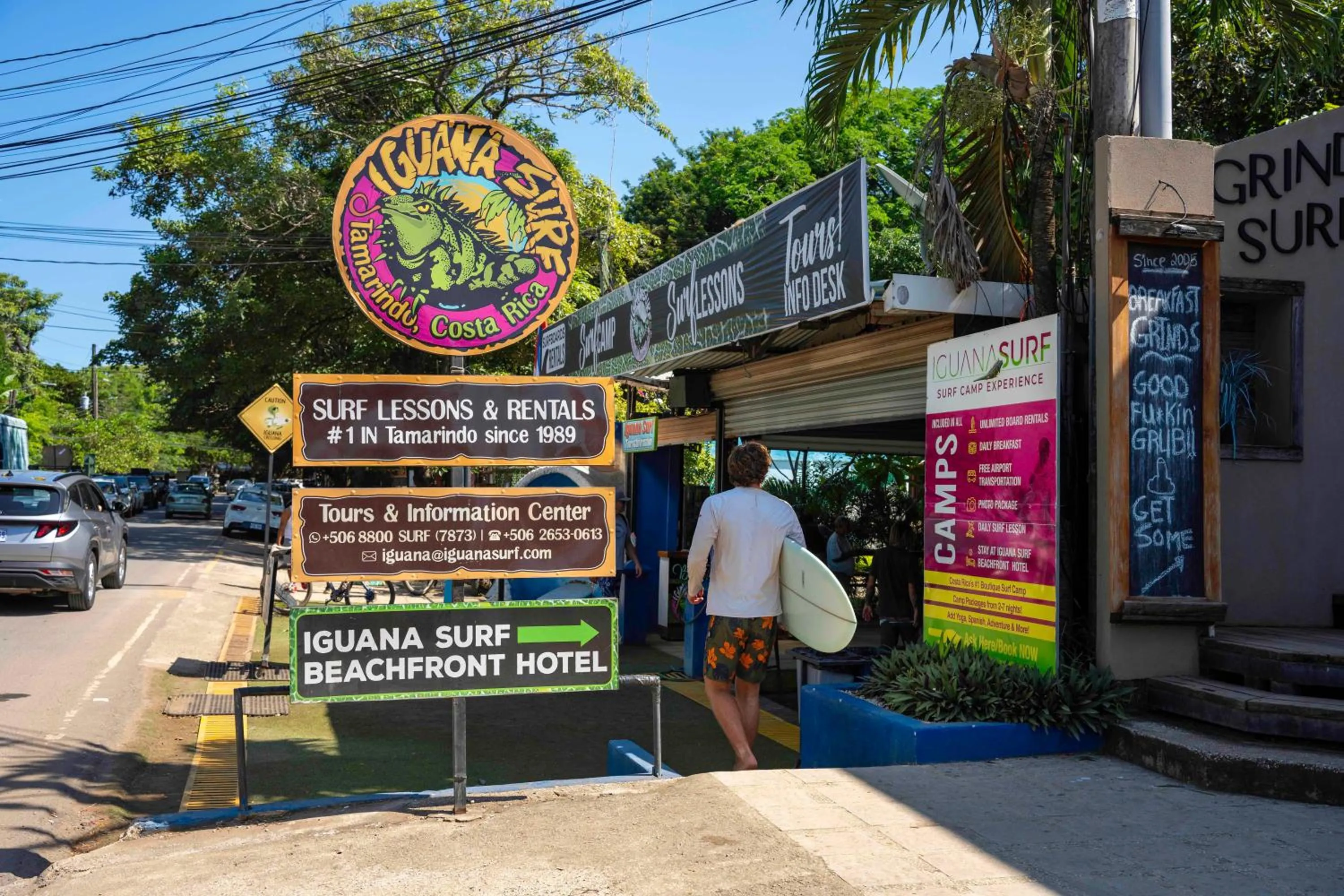 Street view in Iguana Surf Camp
