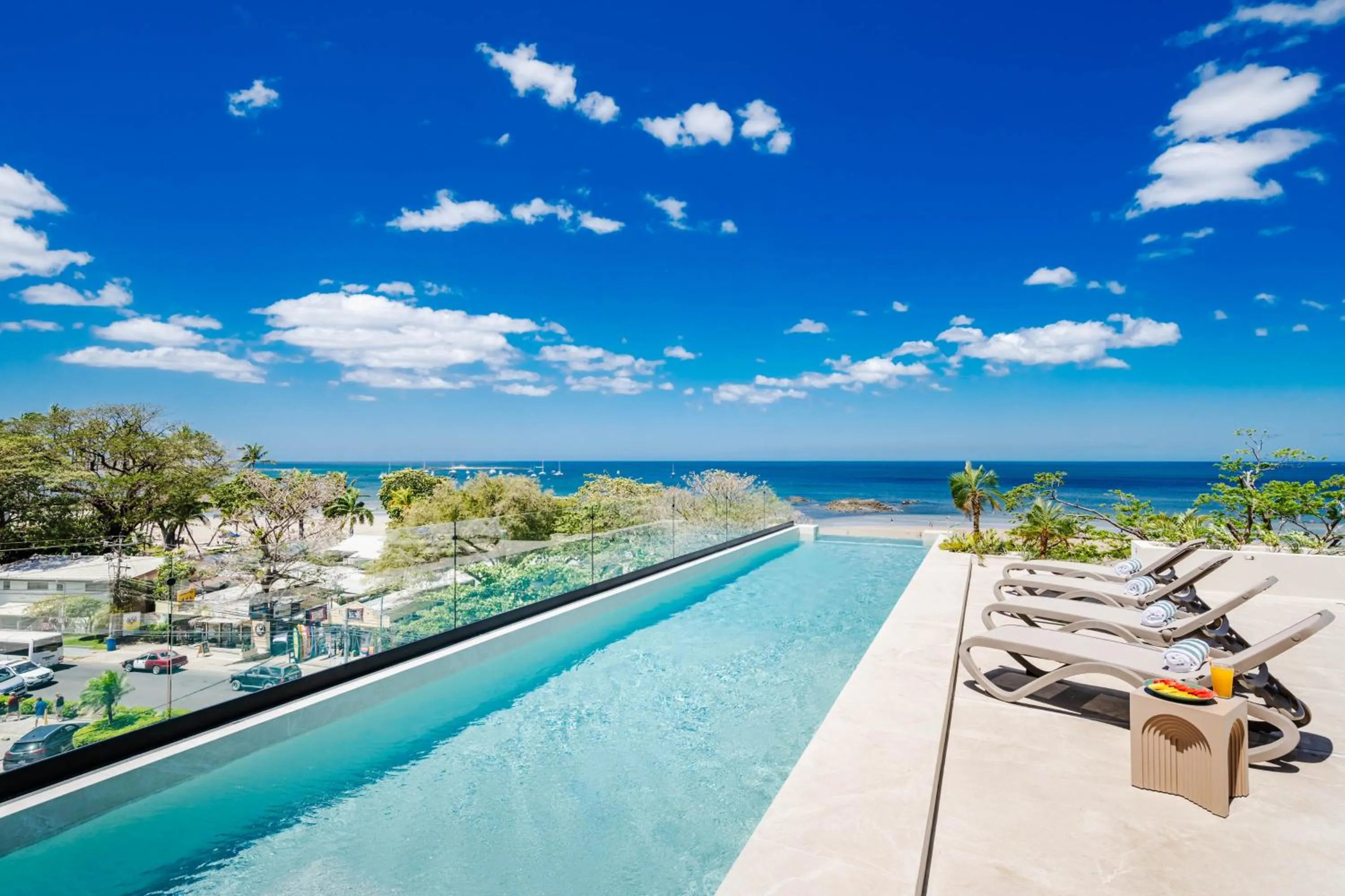 Pool view in Iguana Surf Camp