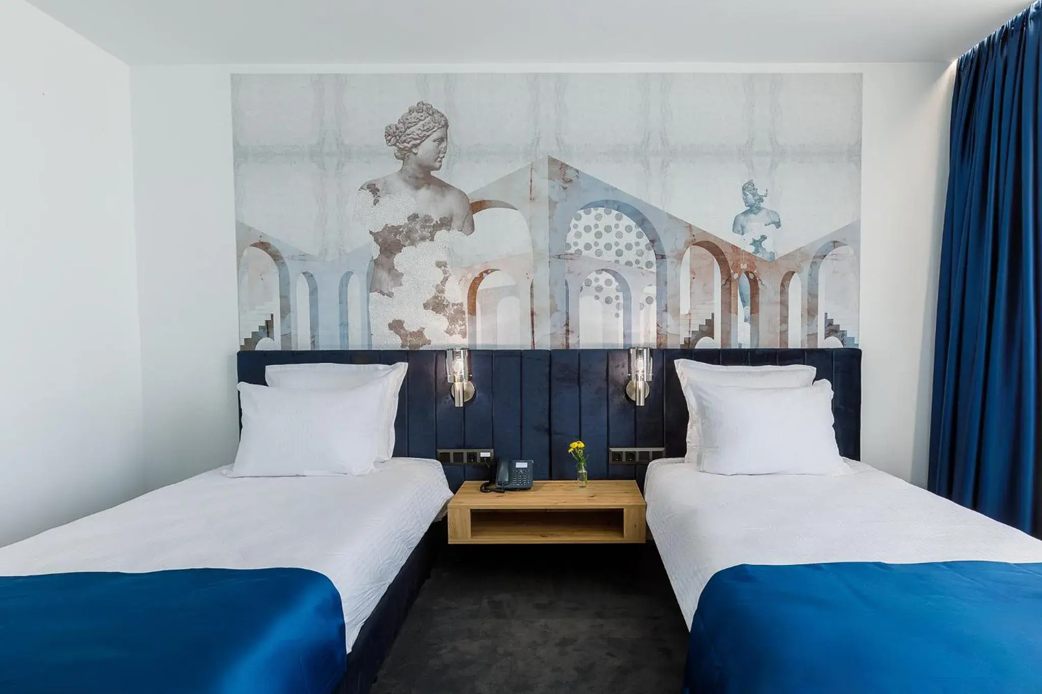 Bed in Blue Star Luxury Hotel Bed in Blue Star Luxury Hotel