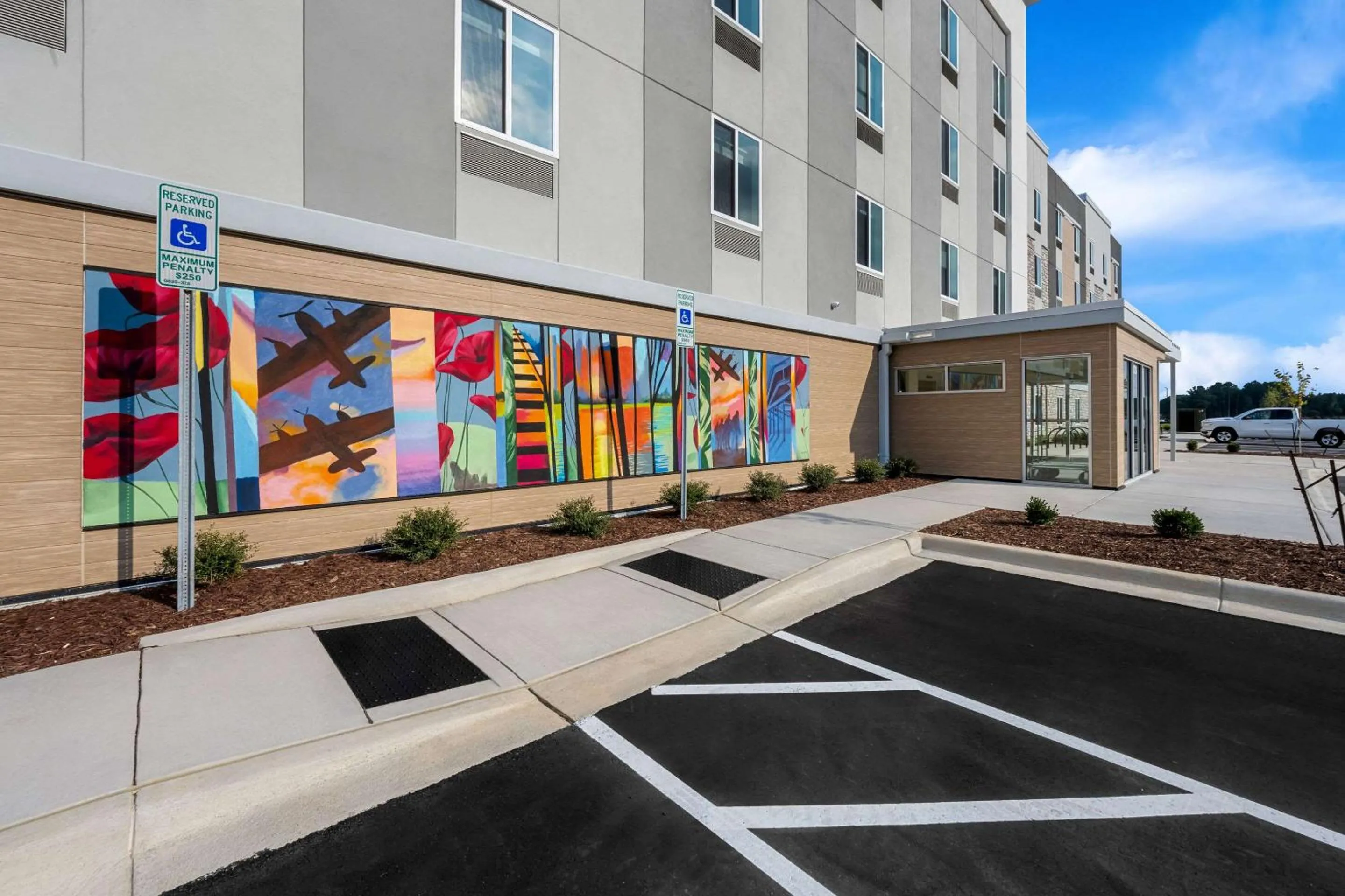 Property building in Everhome Suites Fayetteville near Fort Bragg