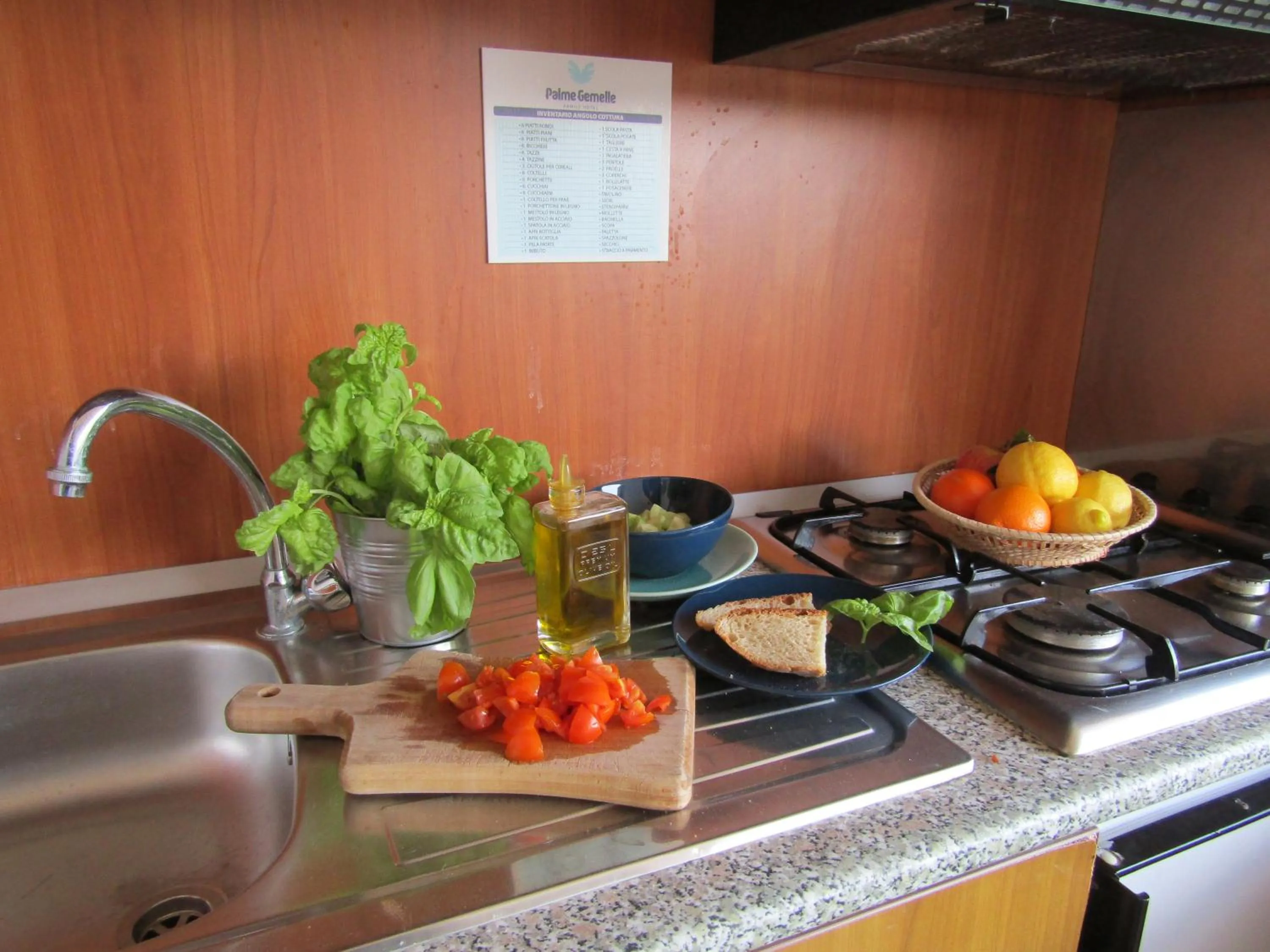 Kitchen or kitchenette in Hotel Palme Gemelle