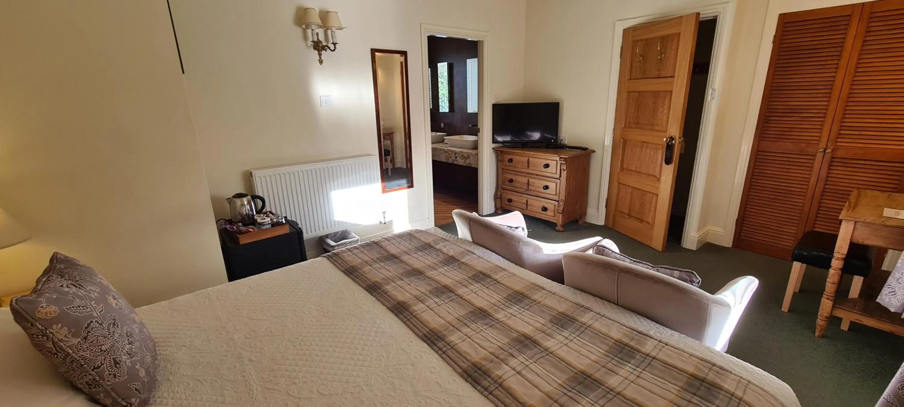 Bed in Biggin Hall Country House Hotel