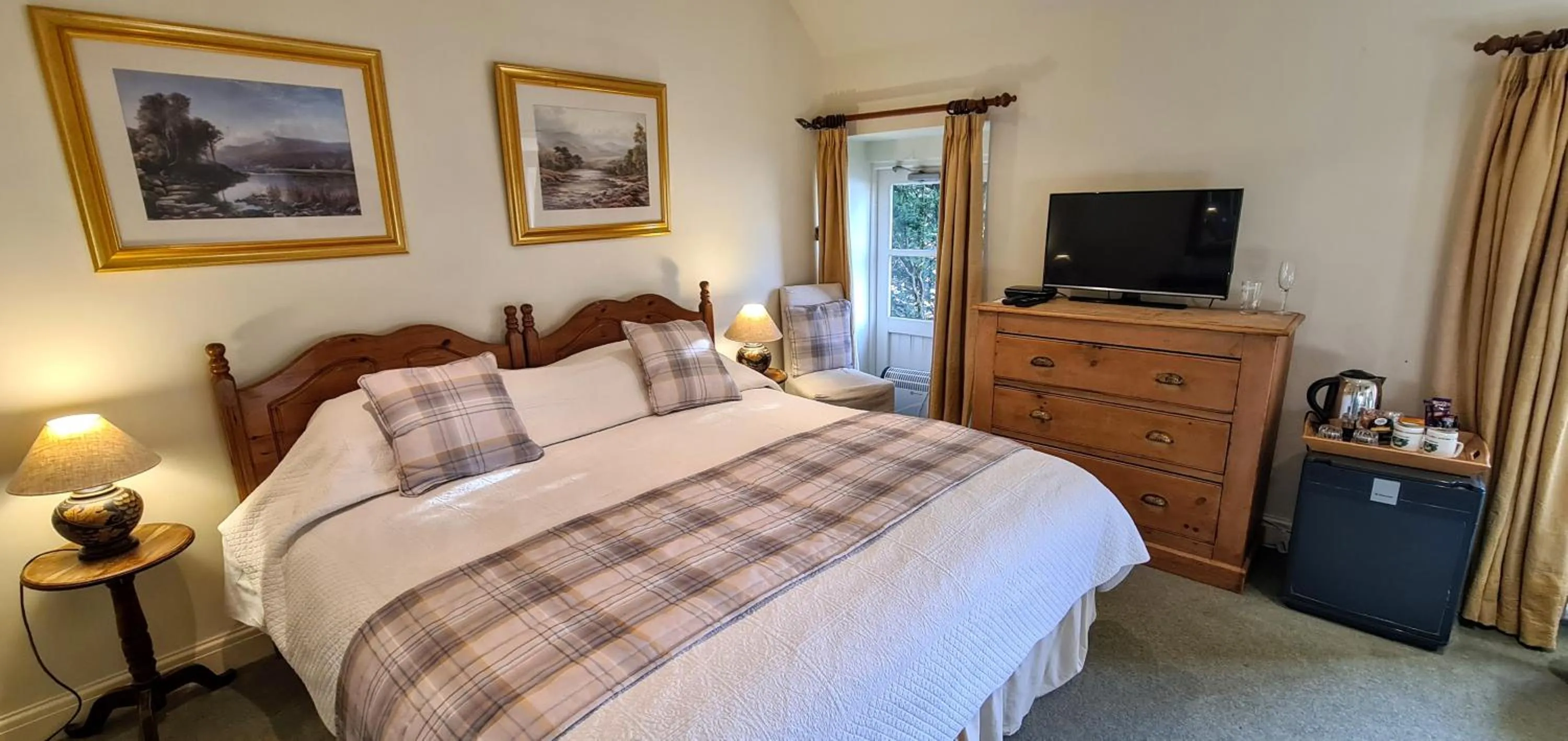 Bed in Biggin Hall Country House Hotel