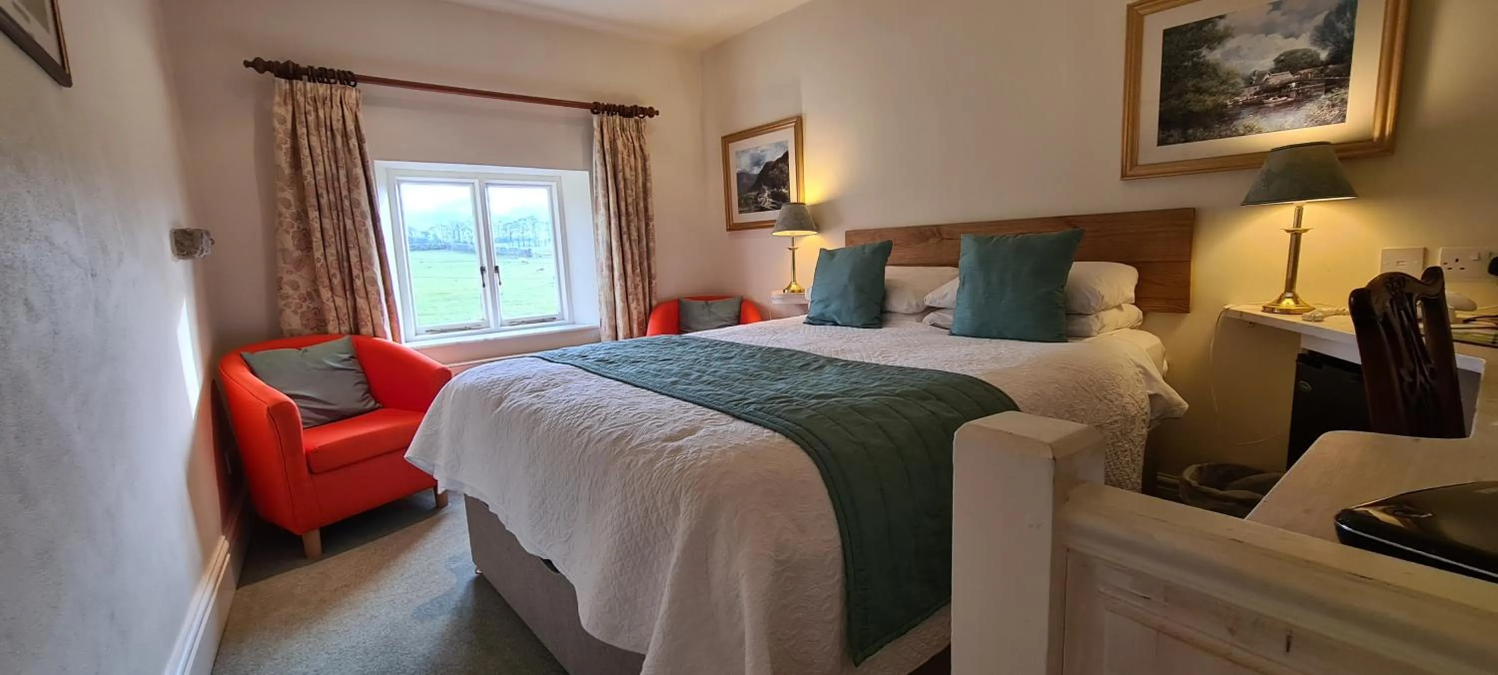 Bed in Biggin Hall Country House Hotel