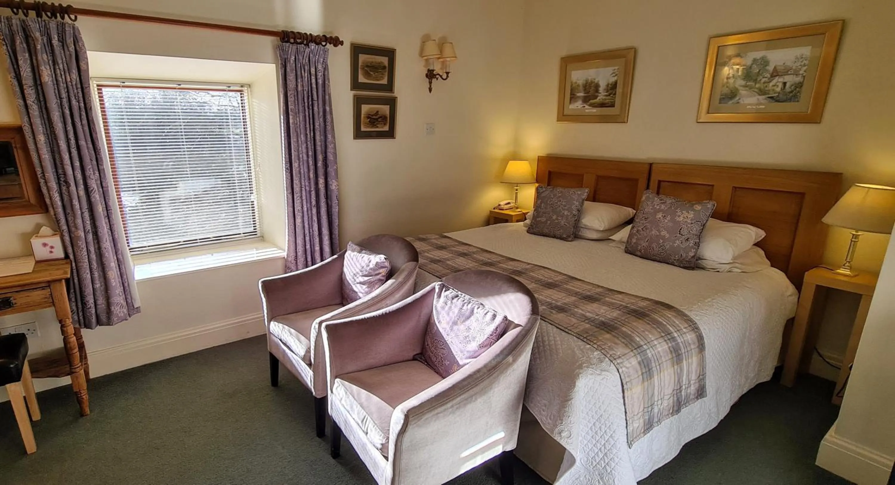 Bed in Biggin Hall Country House Hotel