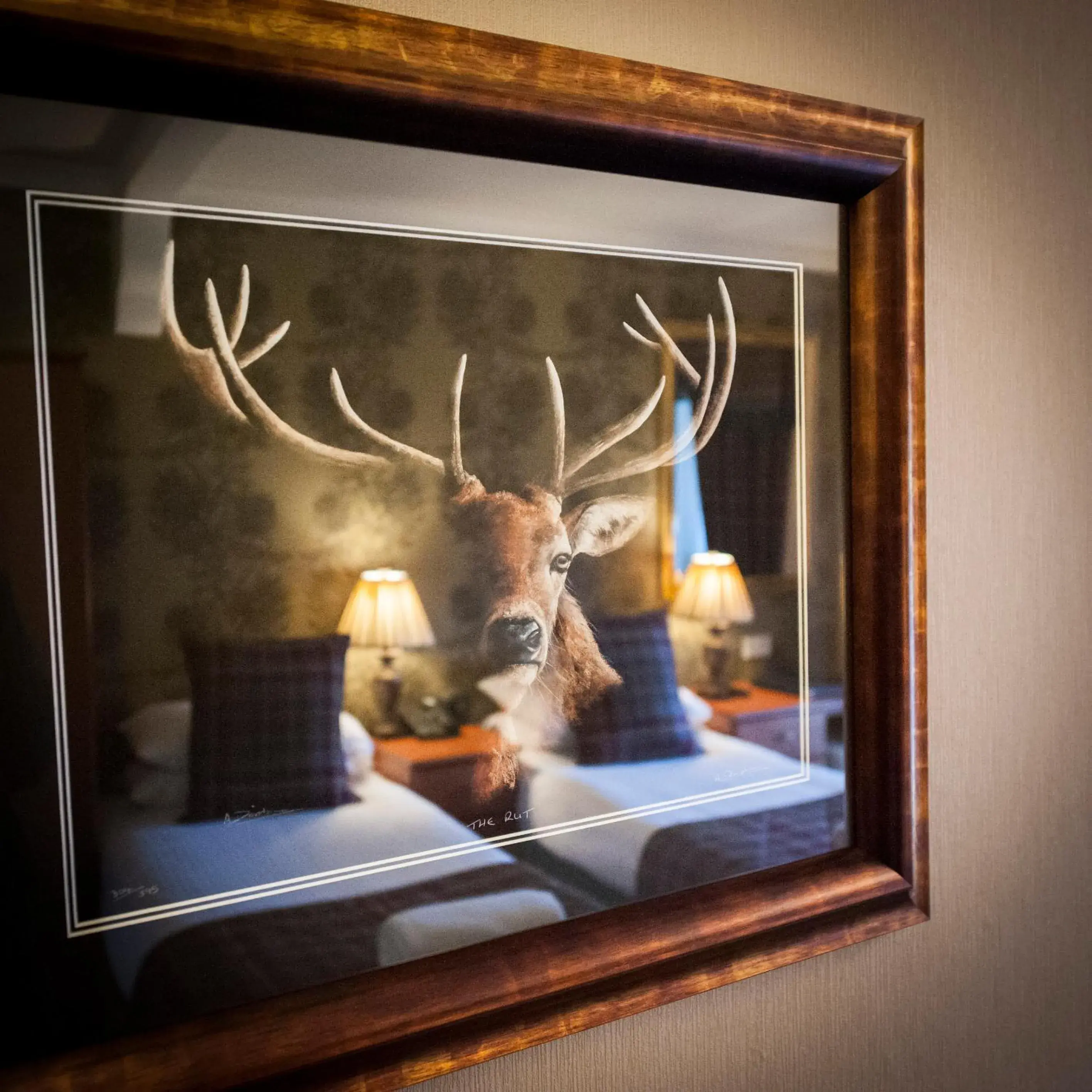 Decorative detail, Bed in Loch Kinord Hotel Decorative detail, Bed in Loch Kinord Hotel