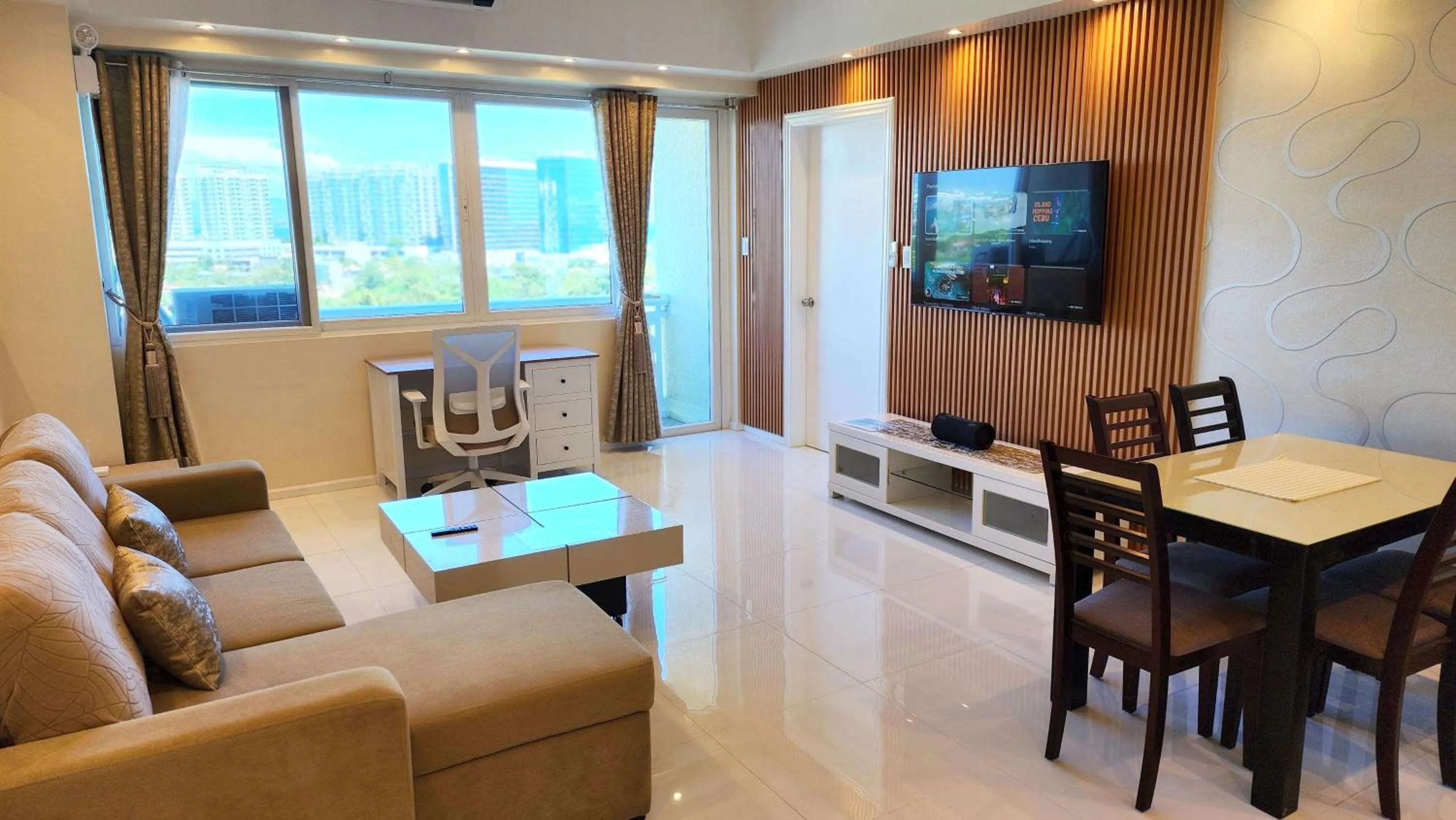 Living room in La Mirada Residences