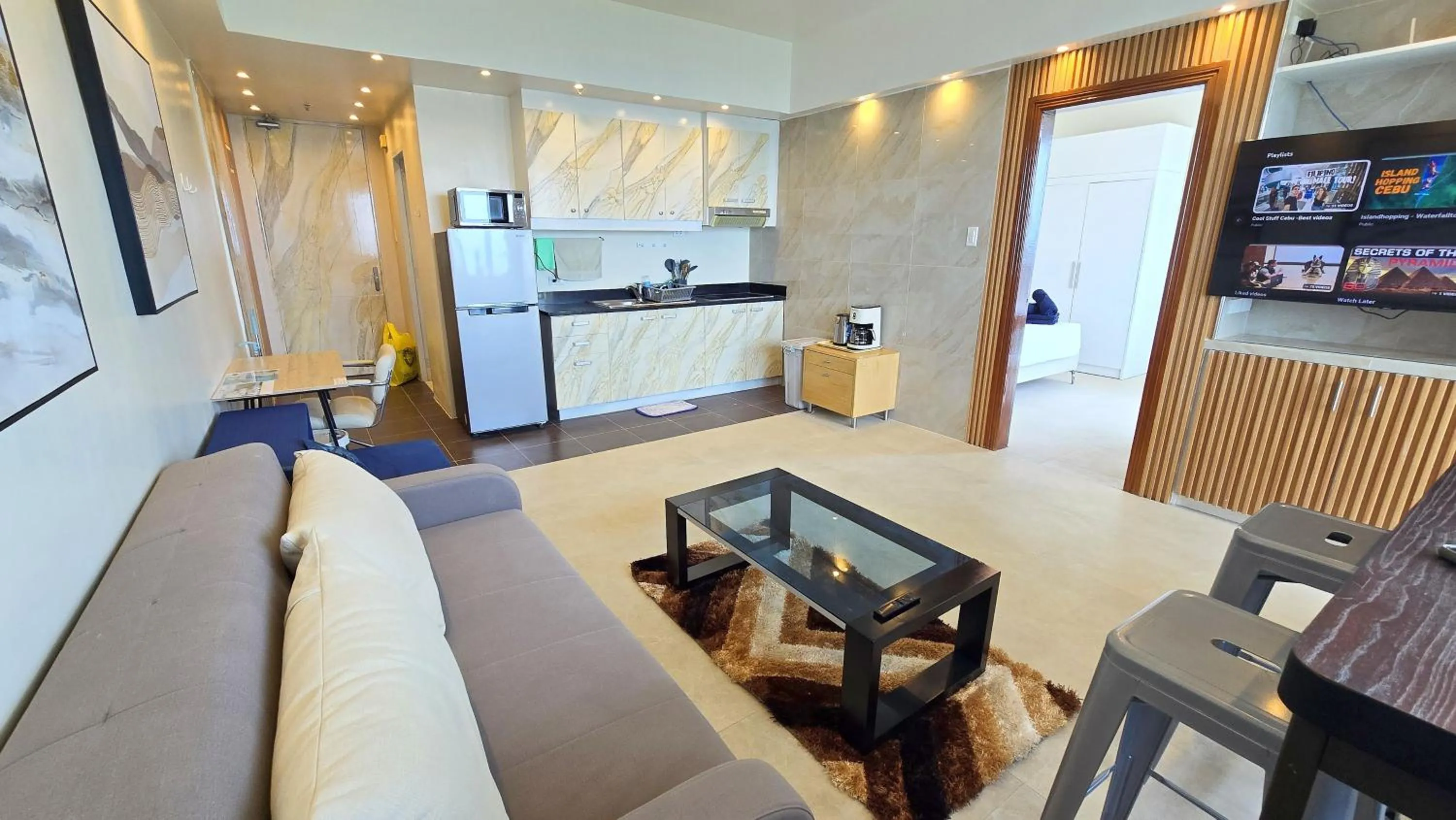 Living room in La Mirada Residences