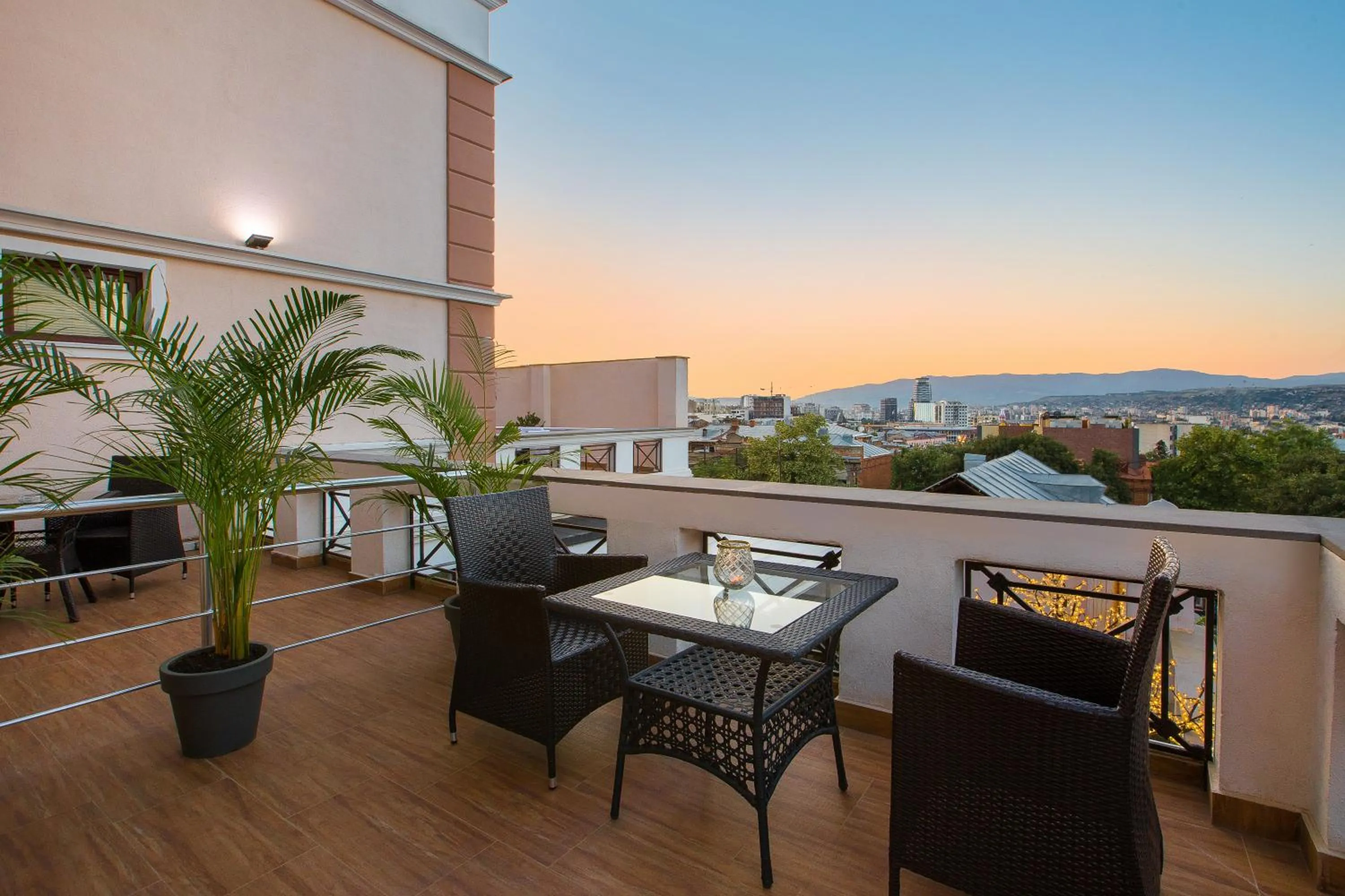 Patio in Urban Boutique Hotel