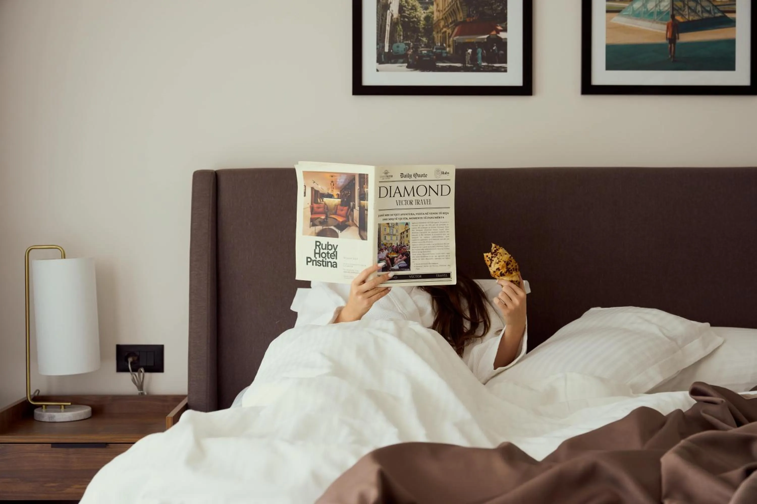 Bed in Ruby Hotel Prishtina