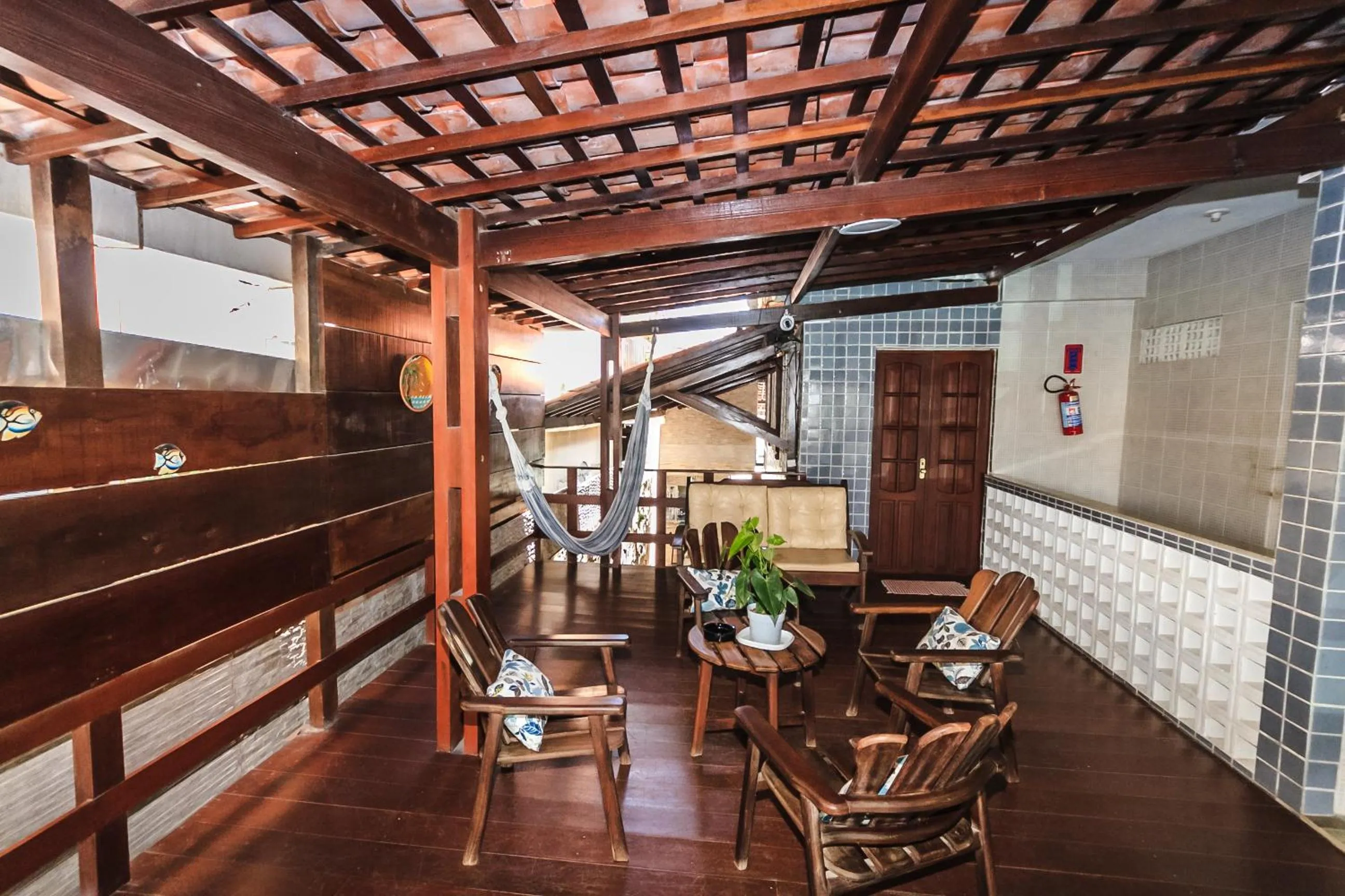 Seating area in Pousada Santa Fé