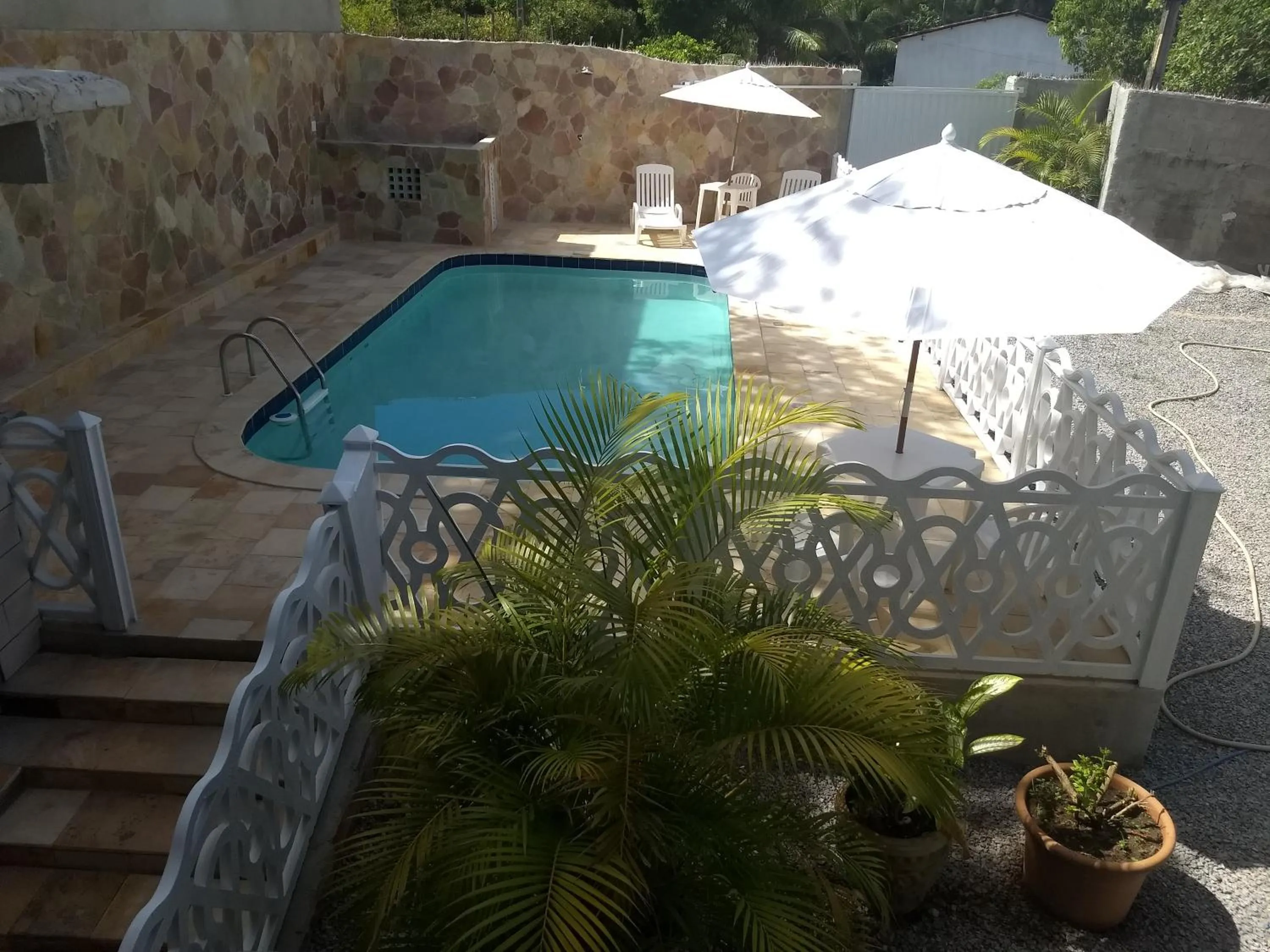 Pool view in Pousada Santa Fé