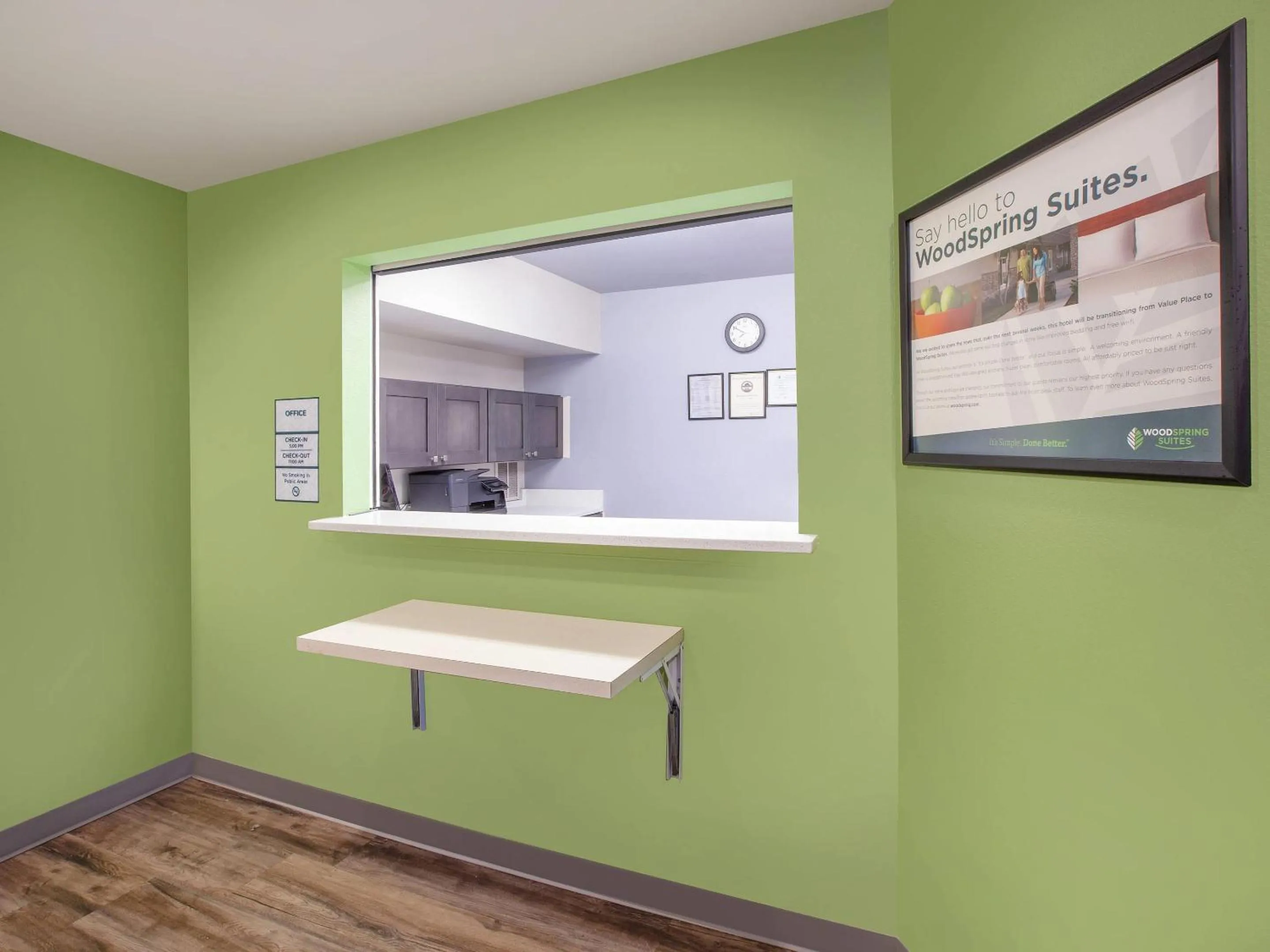 Lobby or reception in WoodSpring Suites San Antonio North Live Oak I-35