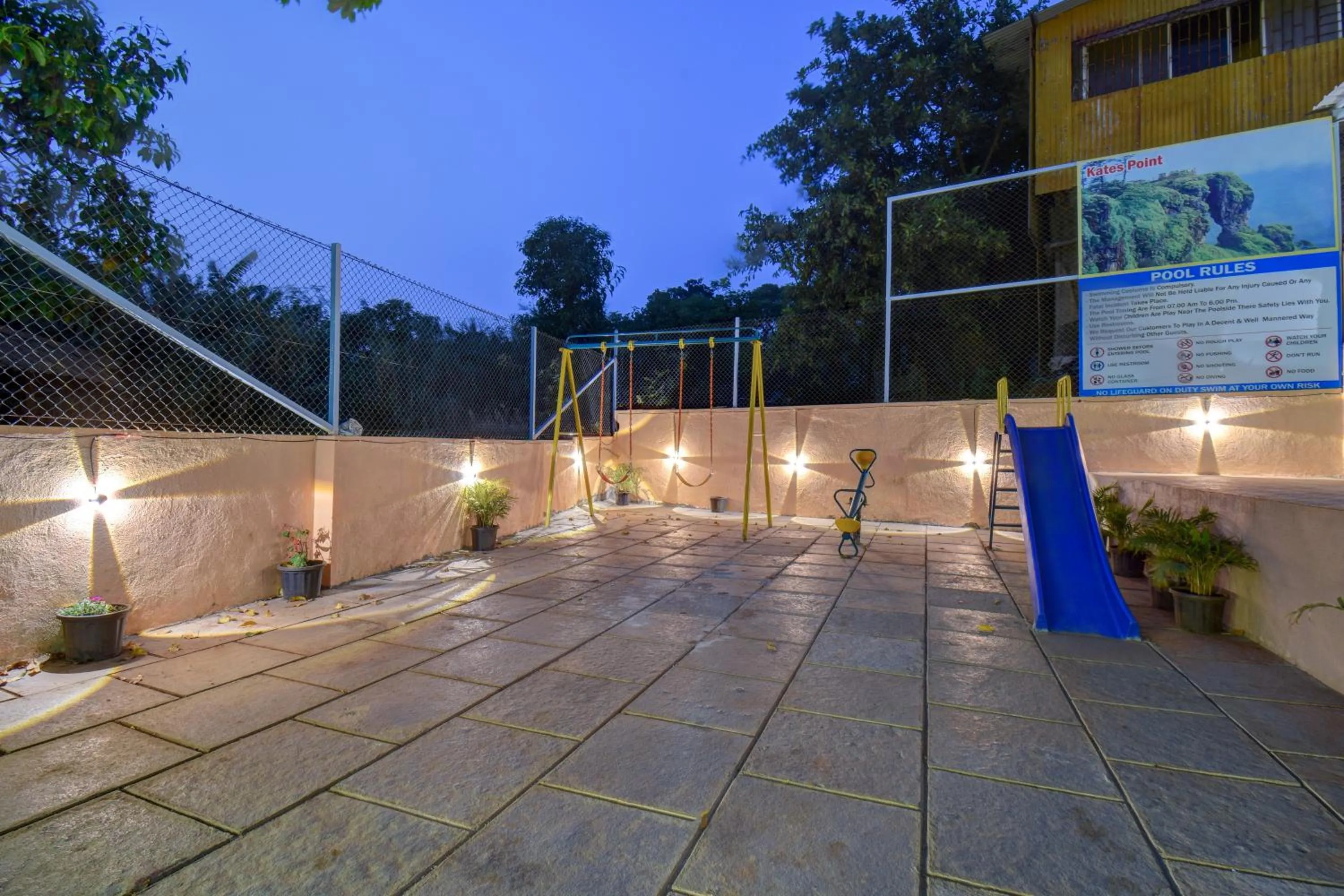 Children play ground in Hotel Padmavati Palace, Mahabaleshwar