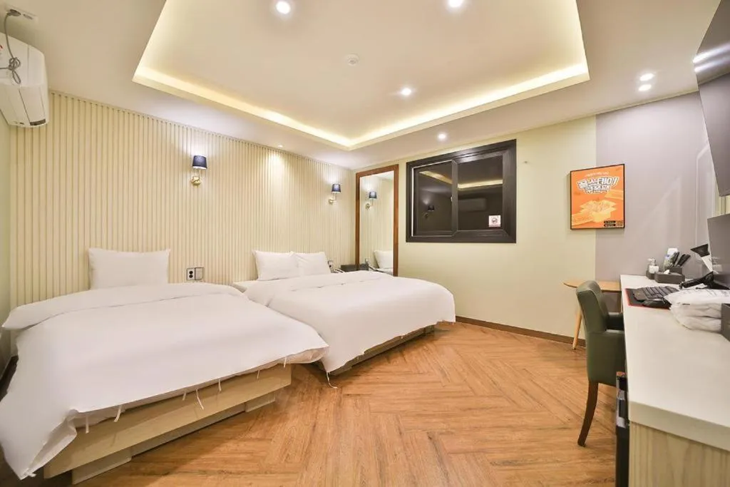 Bed in Daegu Hotel Rubato