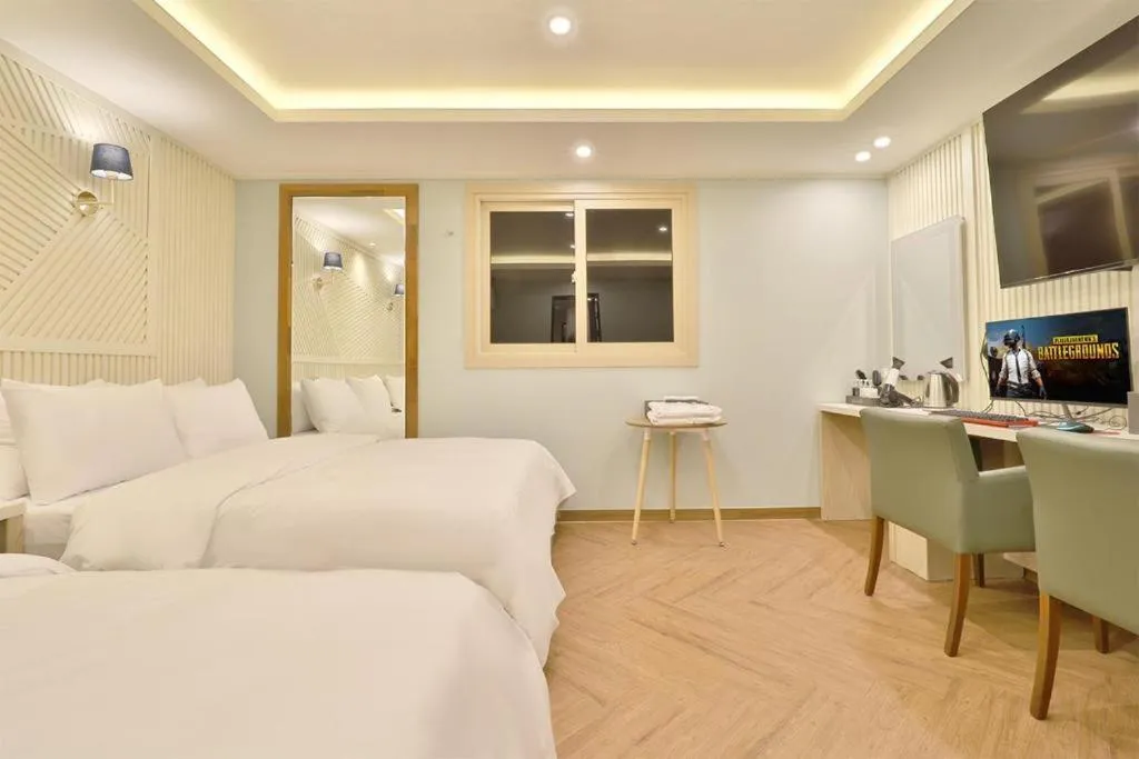 Bed in Daegu Hotel Rubato