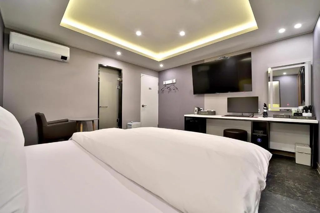 Bed in Daegu Hotel Rubato